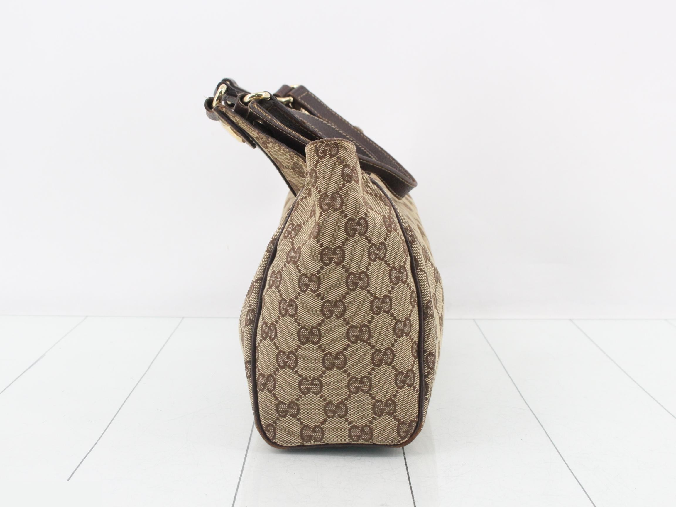 GG Canvas Tote Bag, Brown, 154982 — view 4