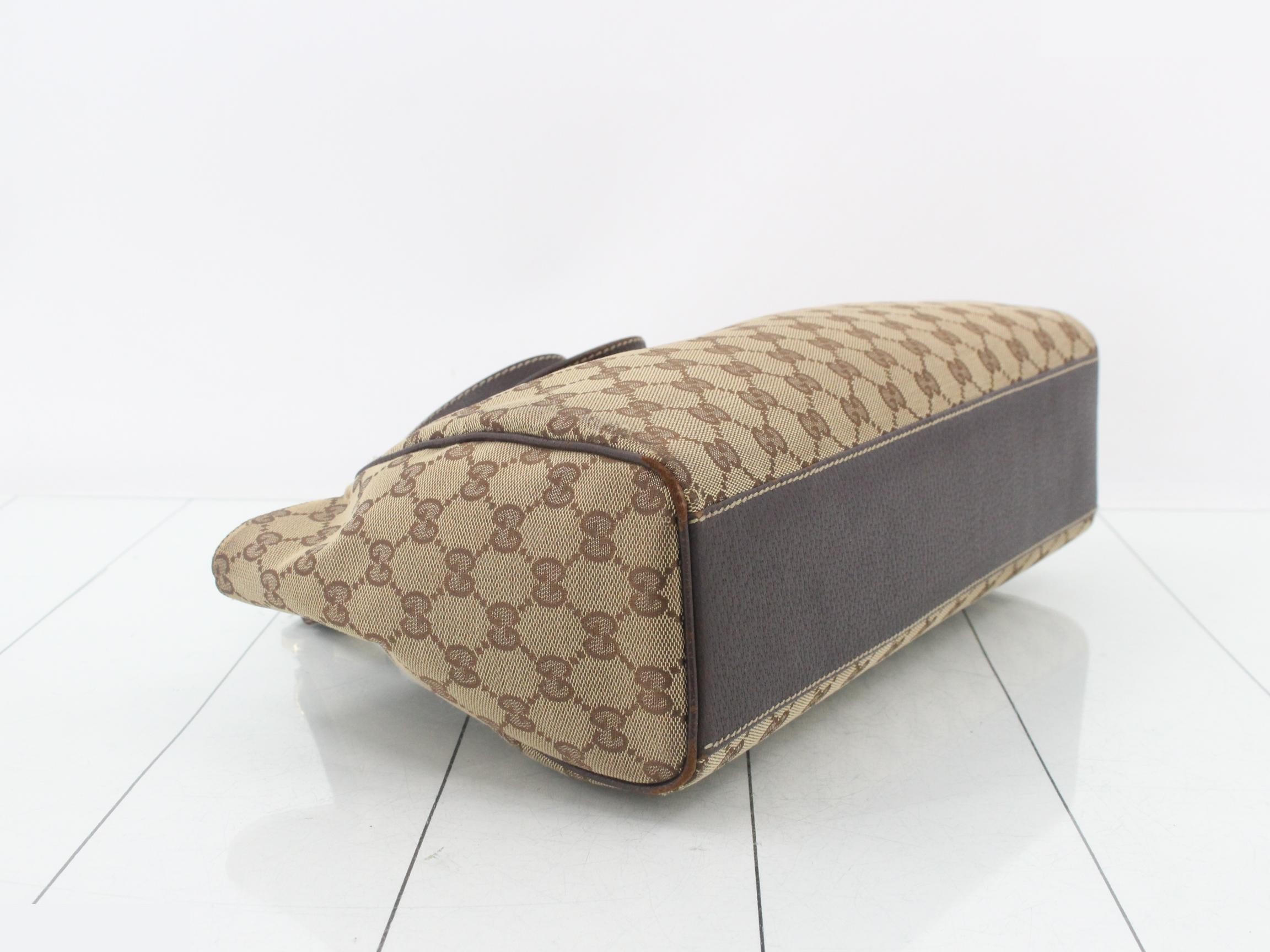 GG Canvas Tote Bag, Brown, 154982 — view 5