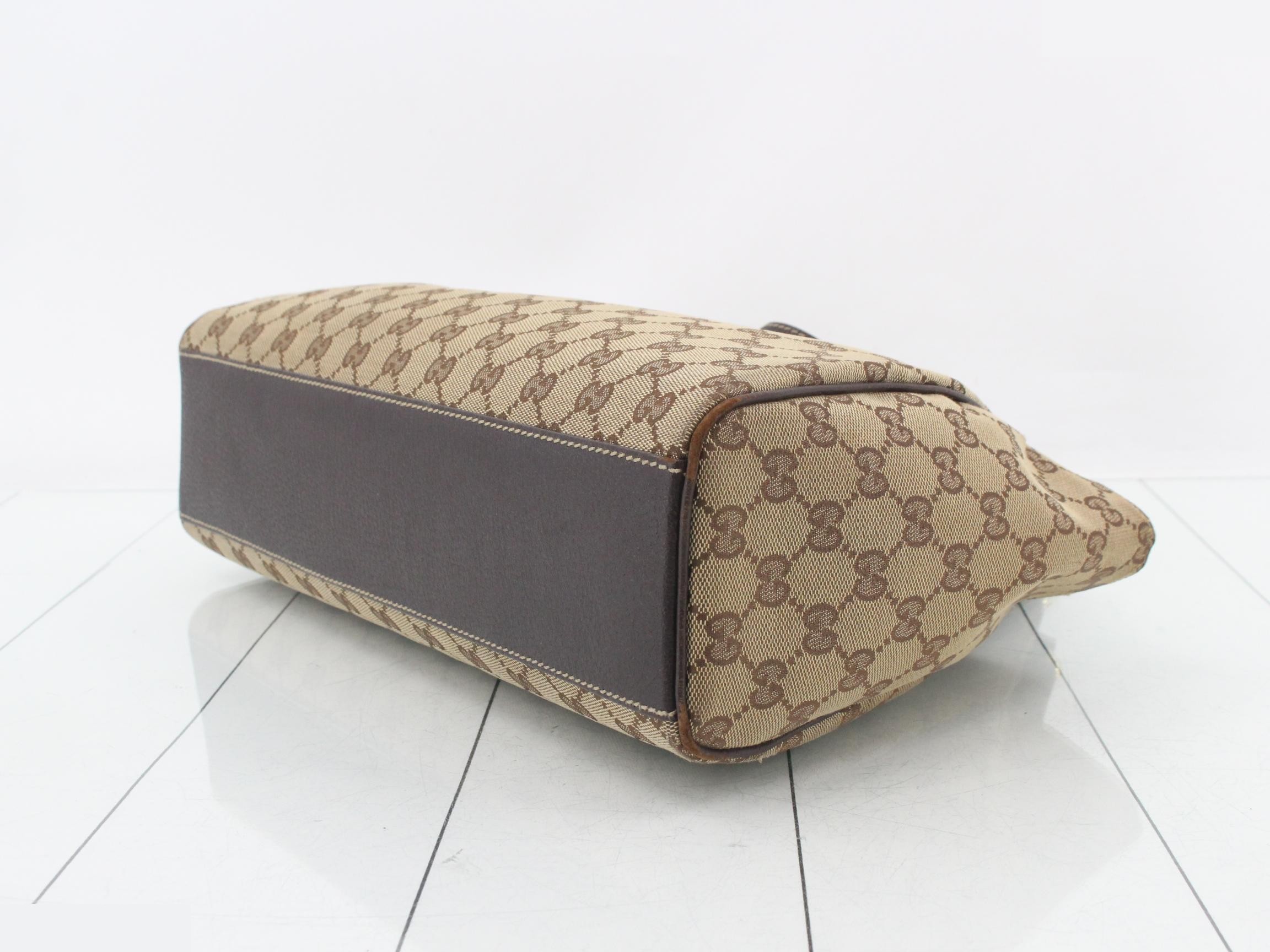 GG Canvas Tote Bag, Brown, 154982 — view 6