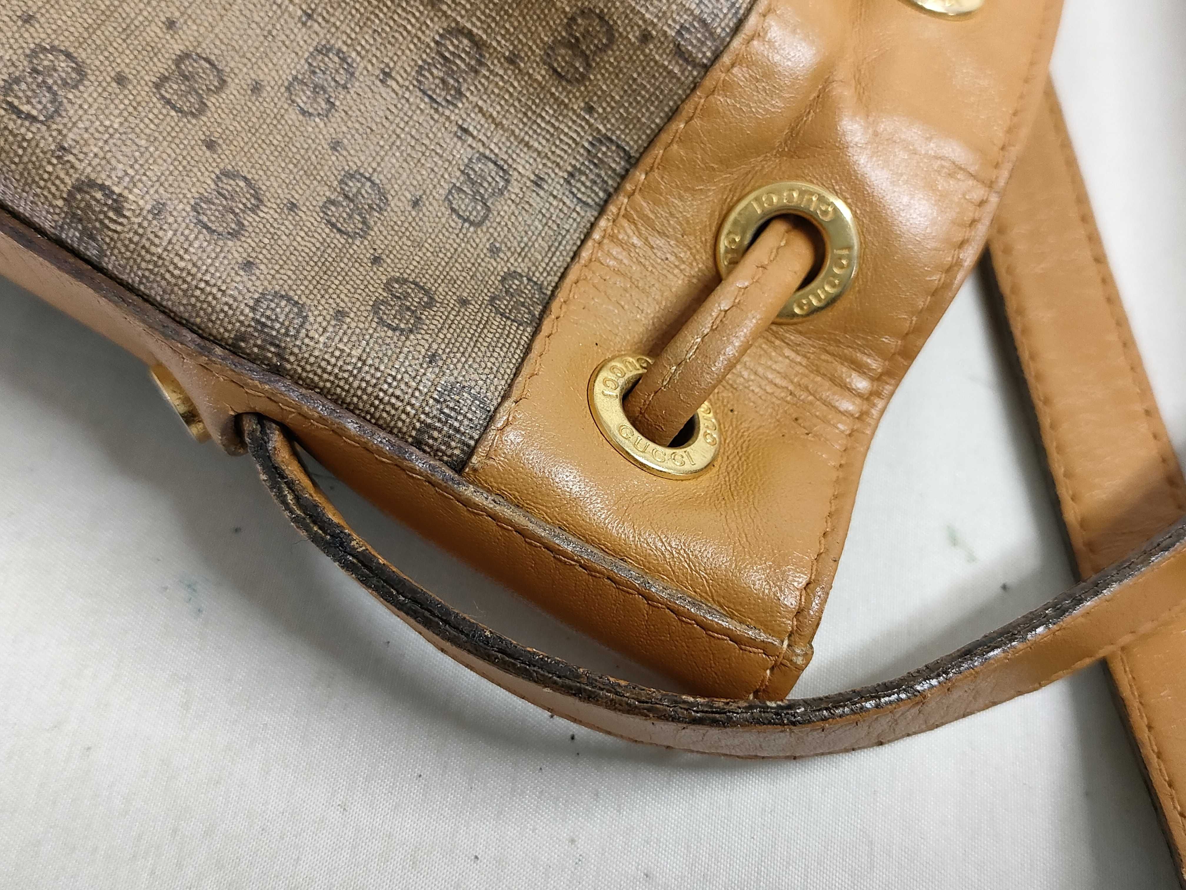 GG 007 14 0071 Micro GG Shoulder Bag PVC Leather Brown Shoulder Bag — view 14