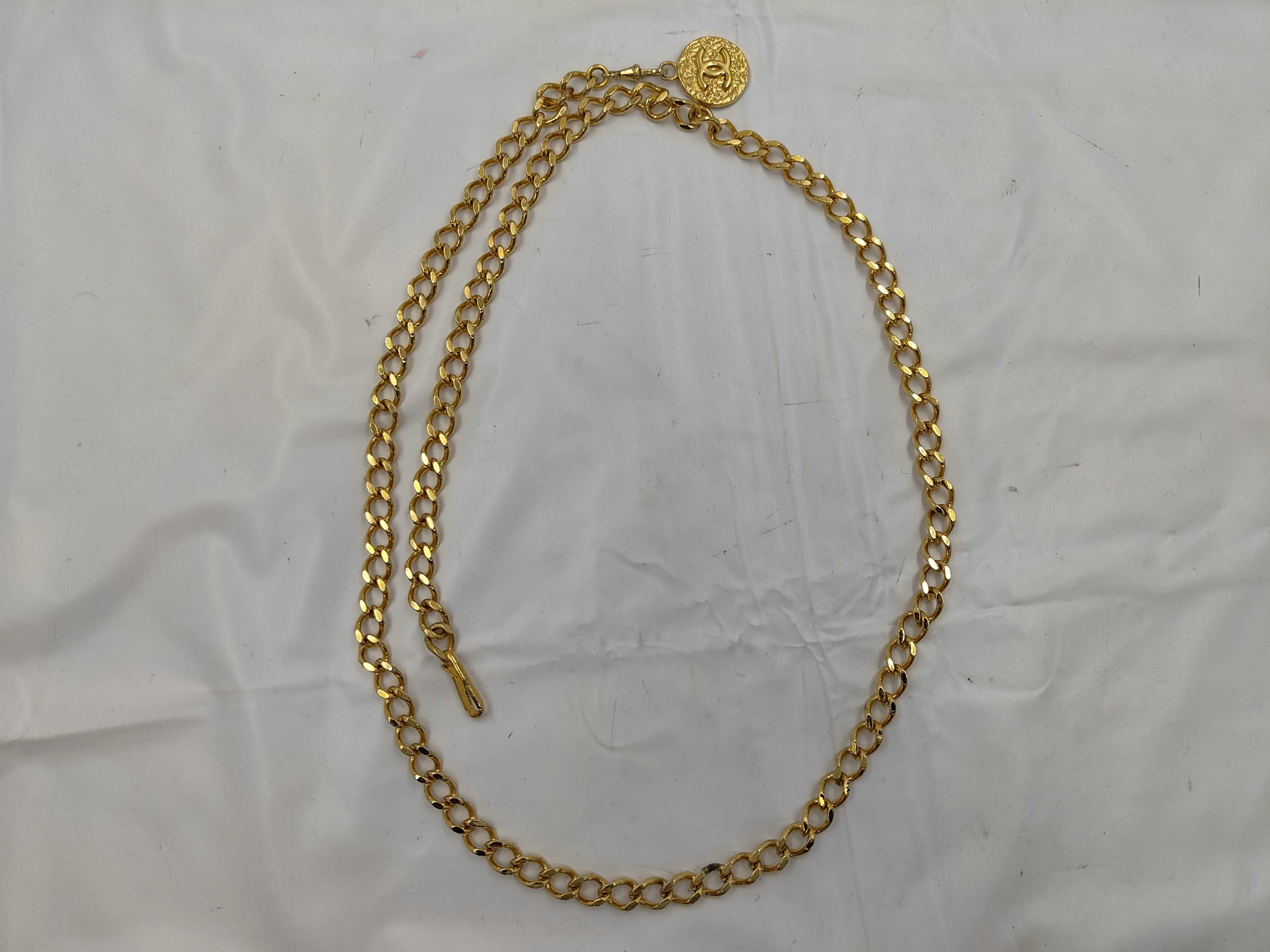 Coin Motif Chain Belt with Engraving — view 3