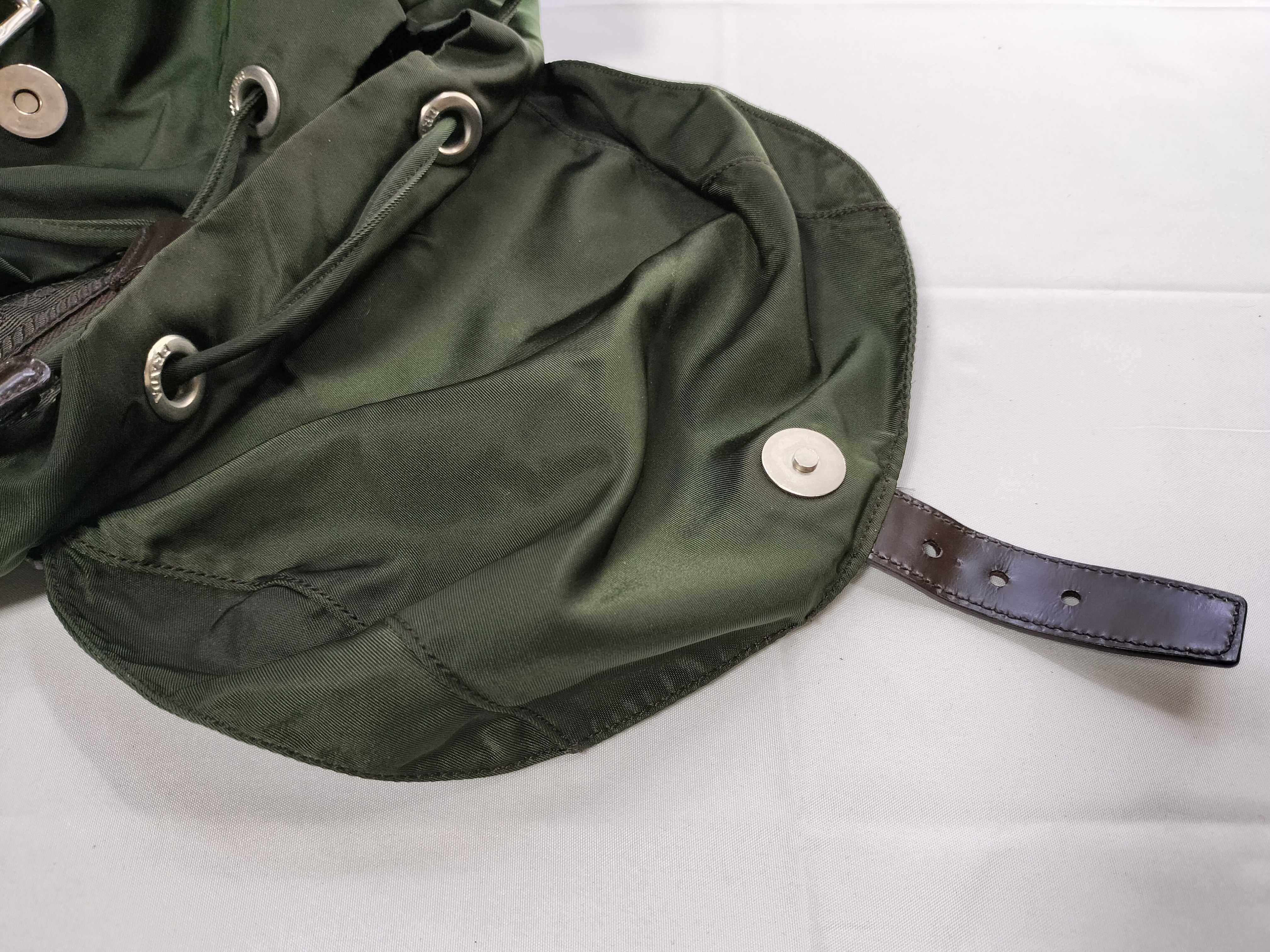 Nylon Backpack, Khaki — view 8