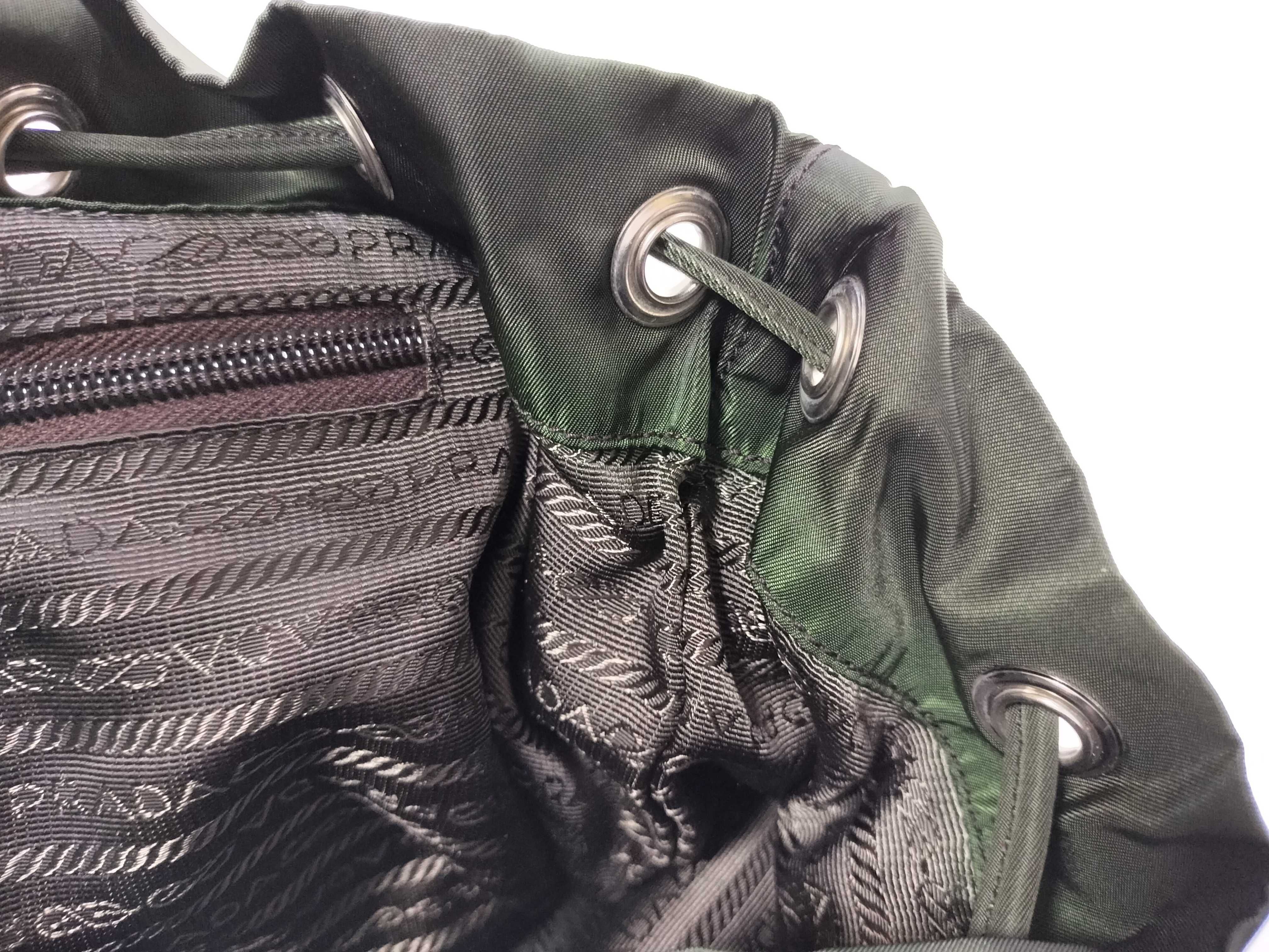 Nylon Backpack, Khaki — view 10
