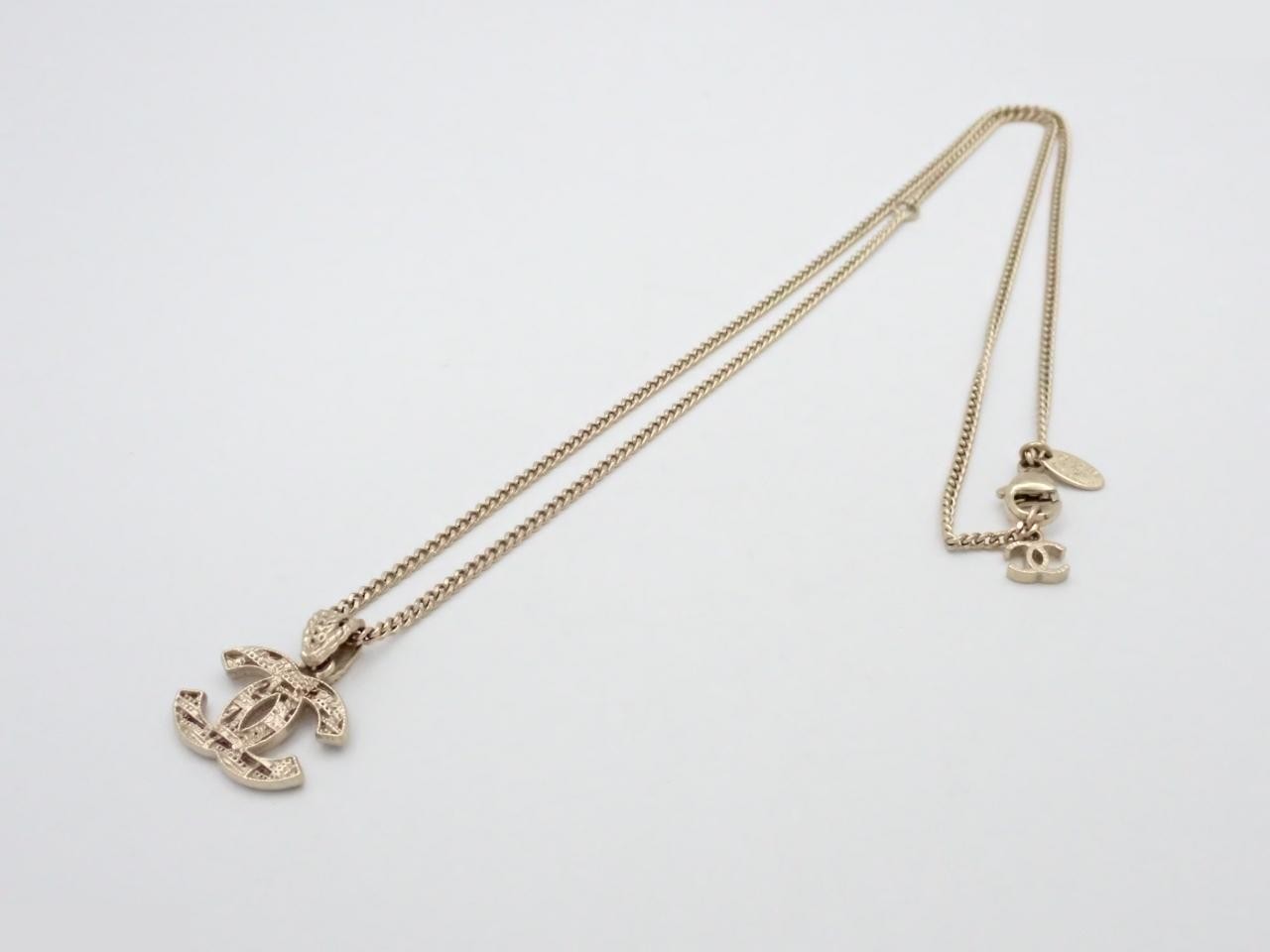 Coco Mark Necklace, with markings, A13B, Gold, Chain approx. 60cm — view 3