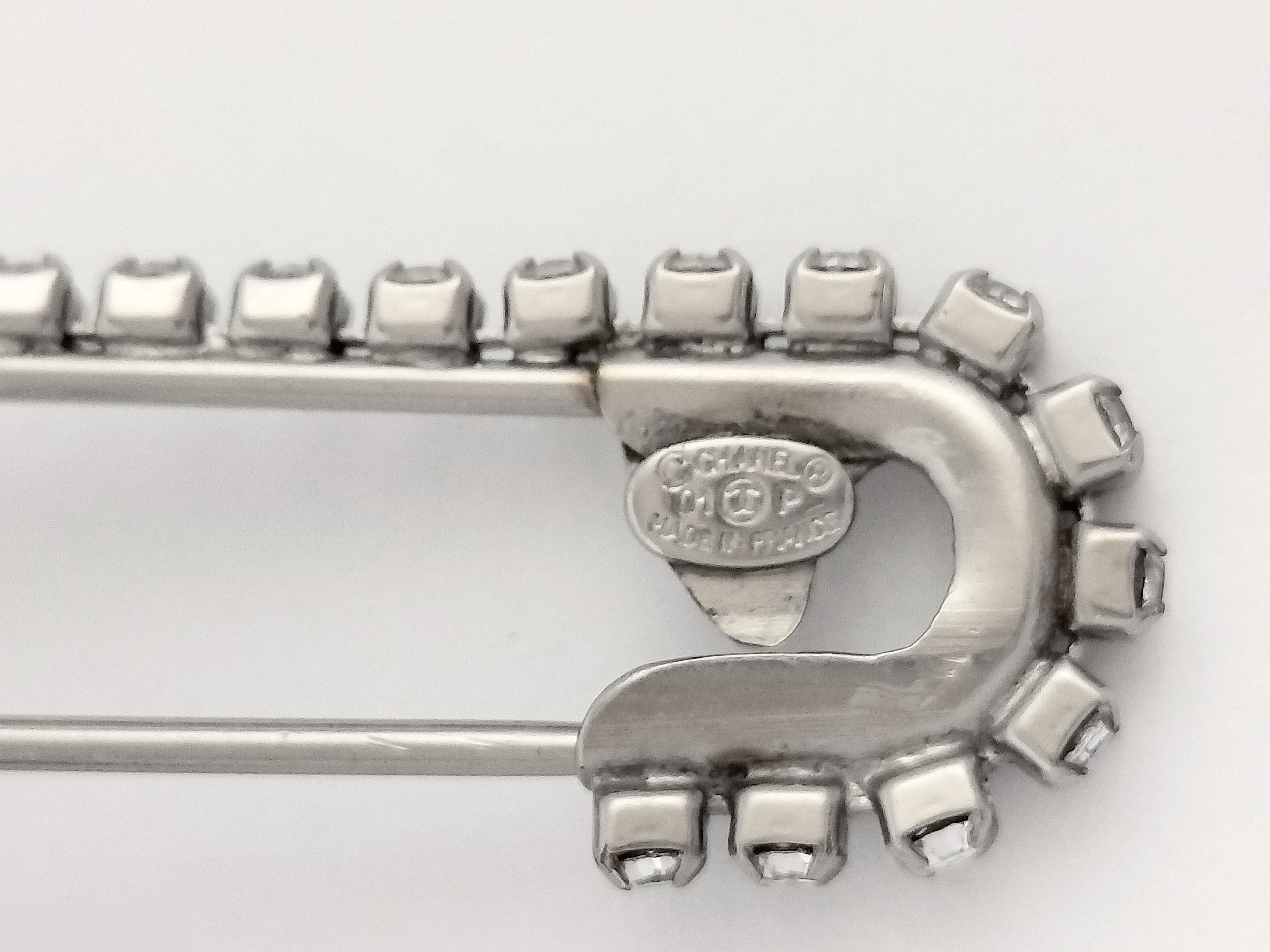 Coco Rhinestone Safety Pin Brooch — view 2