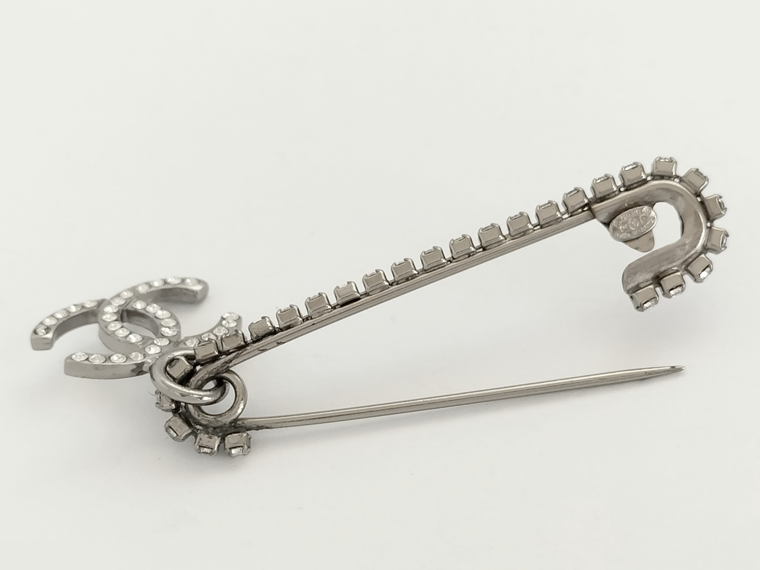 Coco Rhinestone Safety Pin Brooch — view 4