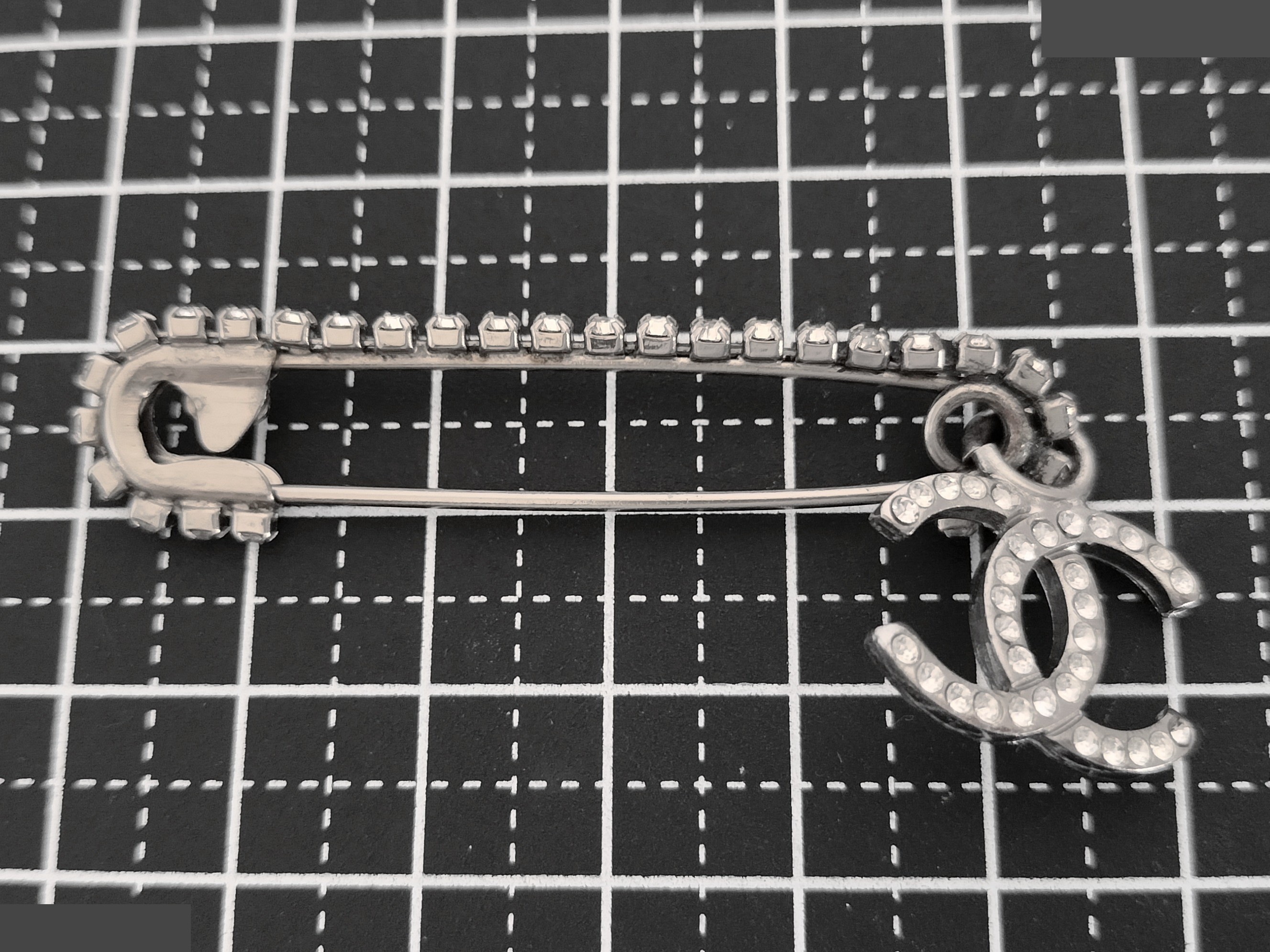 Coco Rhinestone Safety Pin Brooch — view 5