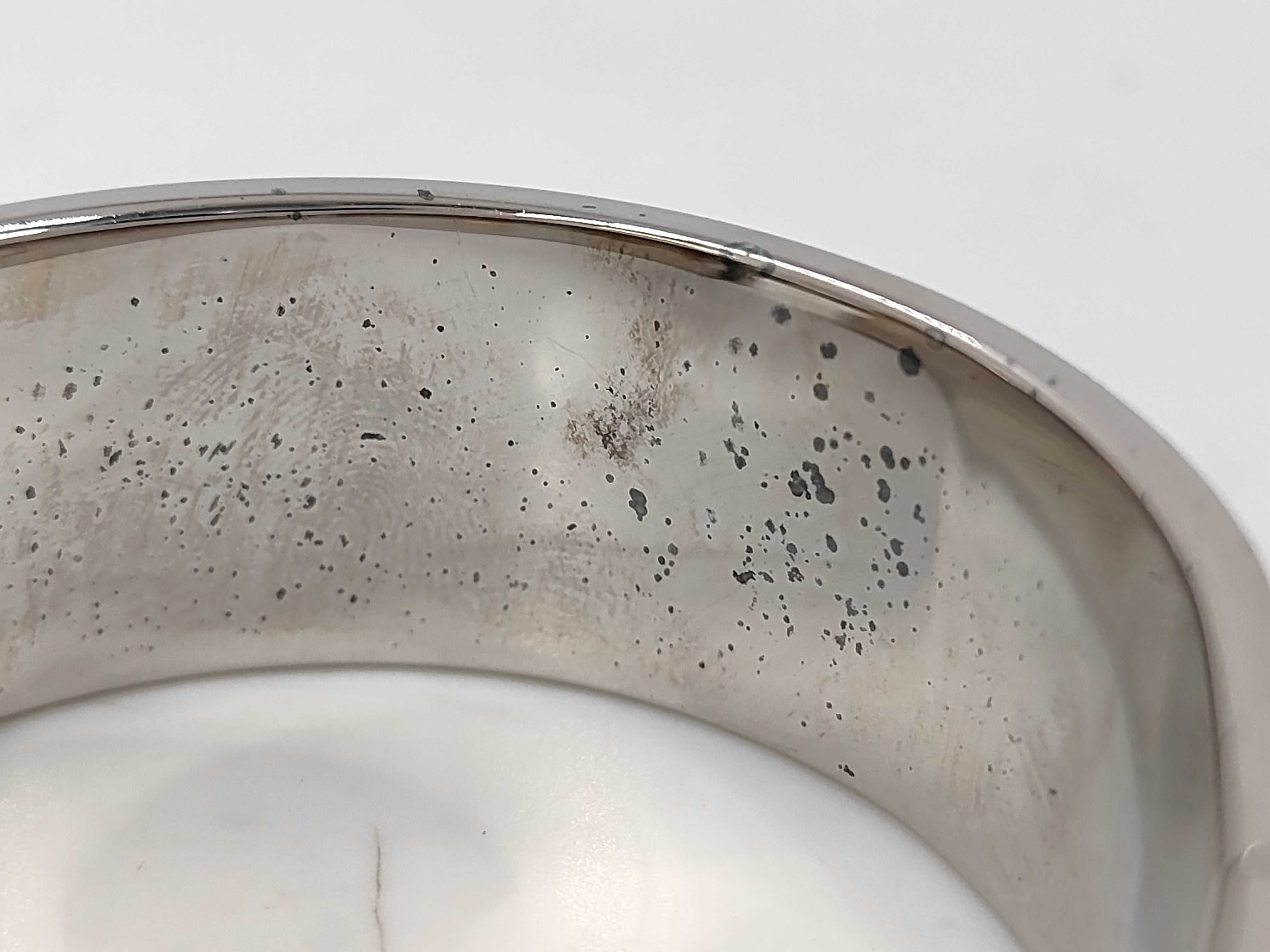 Clic Clac H Red x Silver Bangle Bracelet — view 4