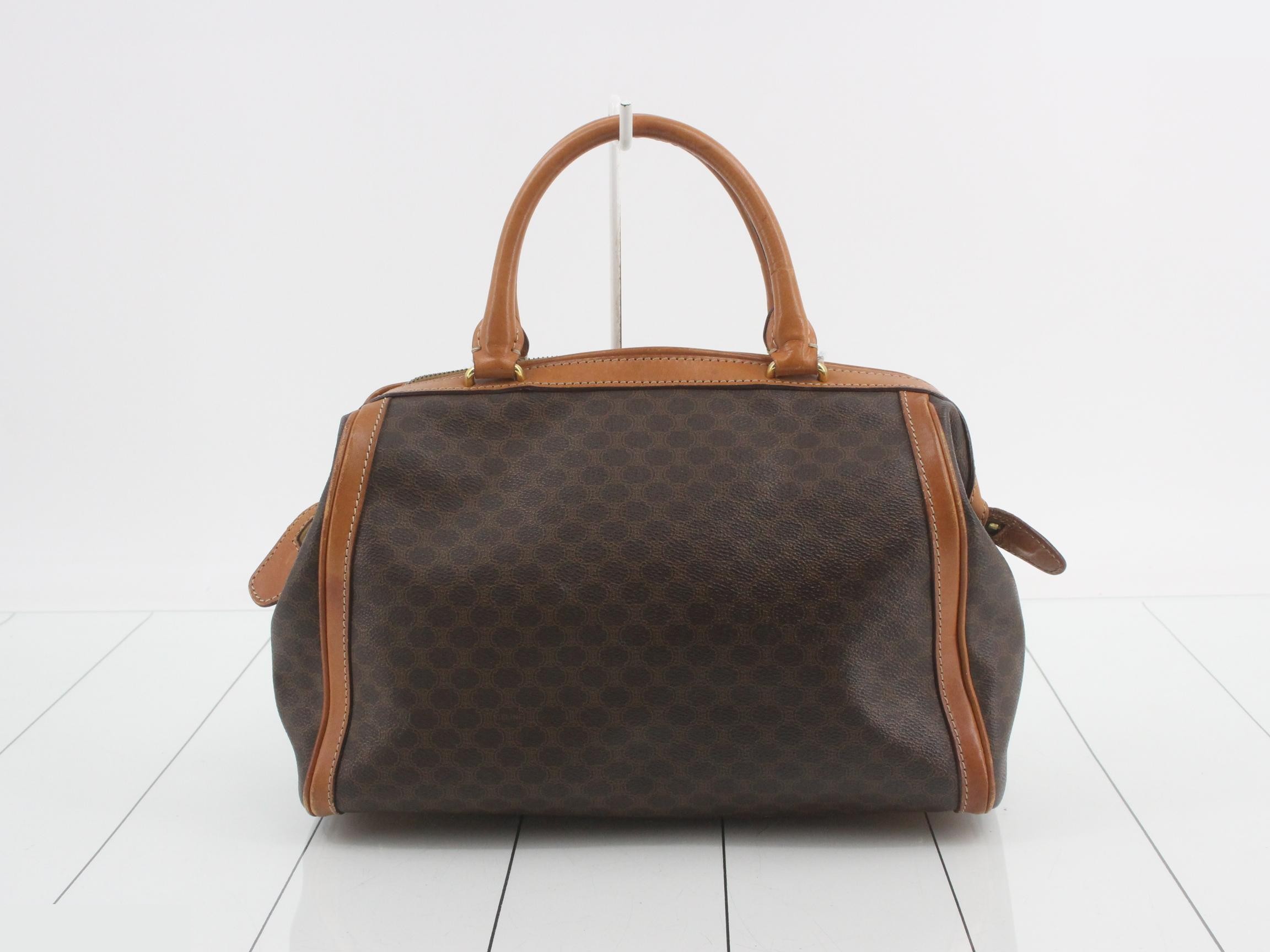 Macadam Mini Boston Bag, Brown, PVC — view 2
