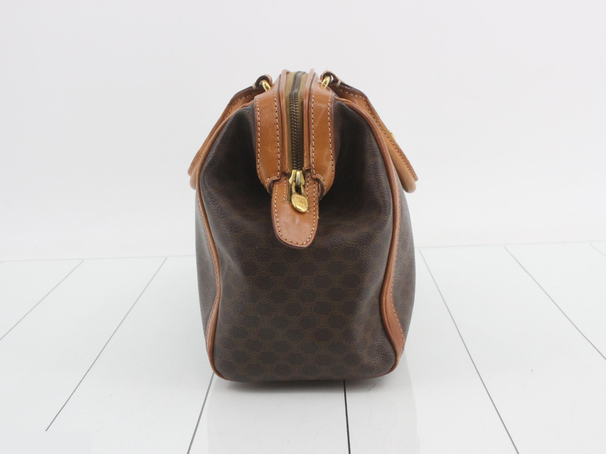 Macadam Mini Boston Bag, Brown, PVC — view 4
