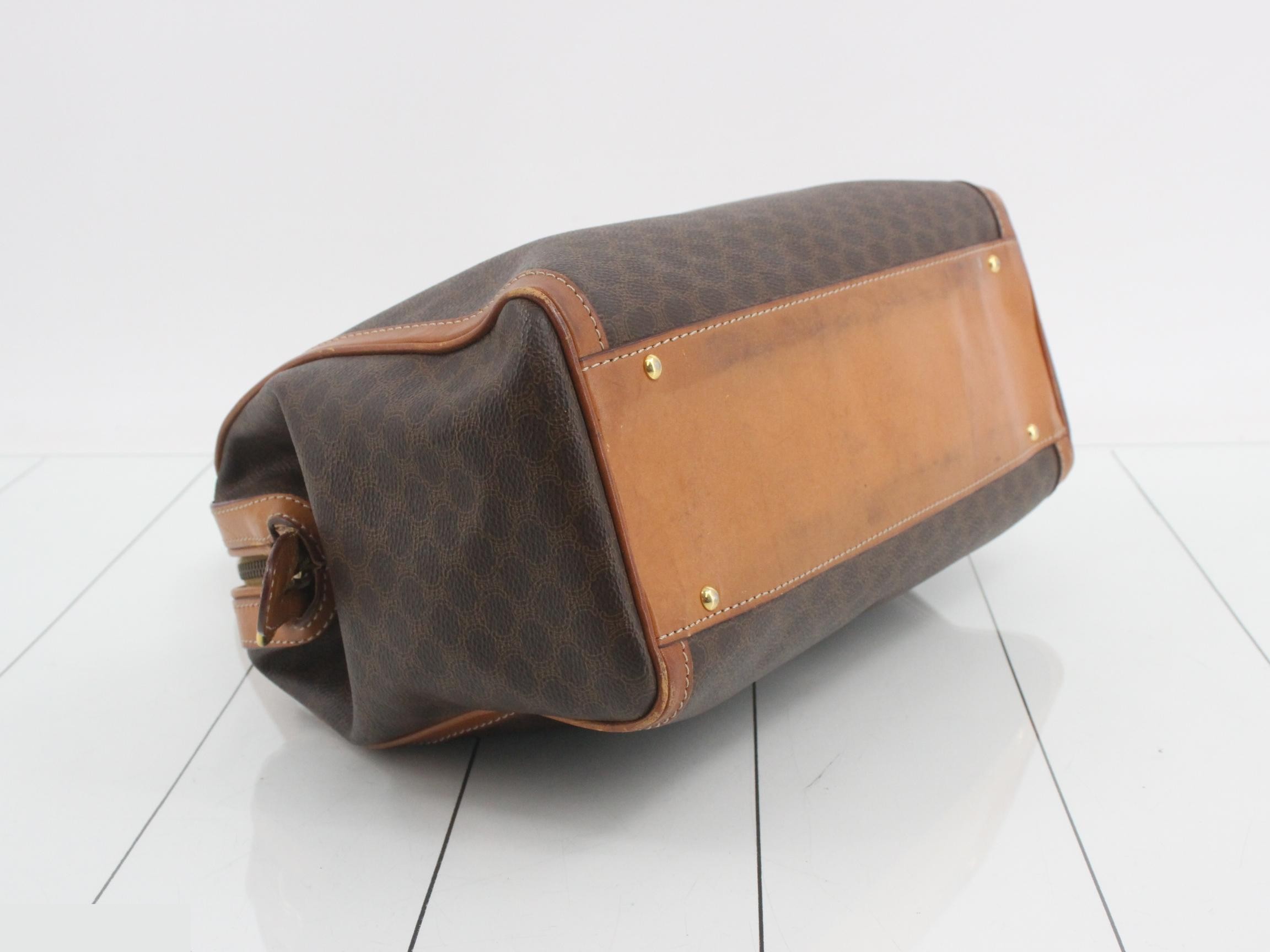 Macadam Mini Boston Bag, Brown, PVC — view 5