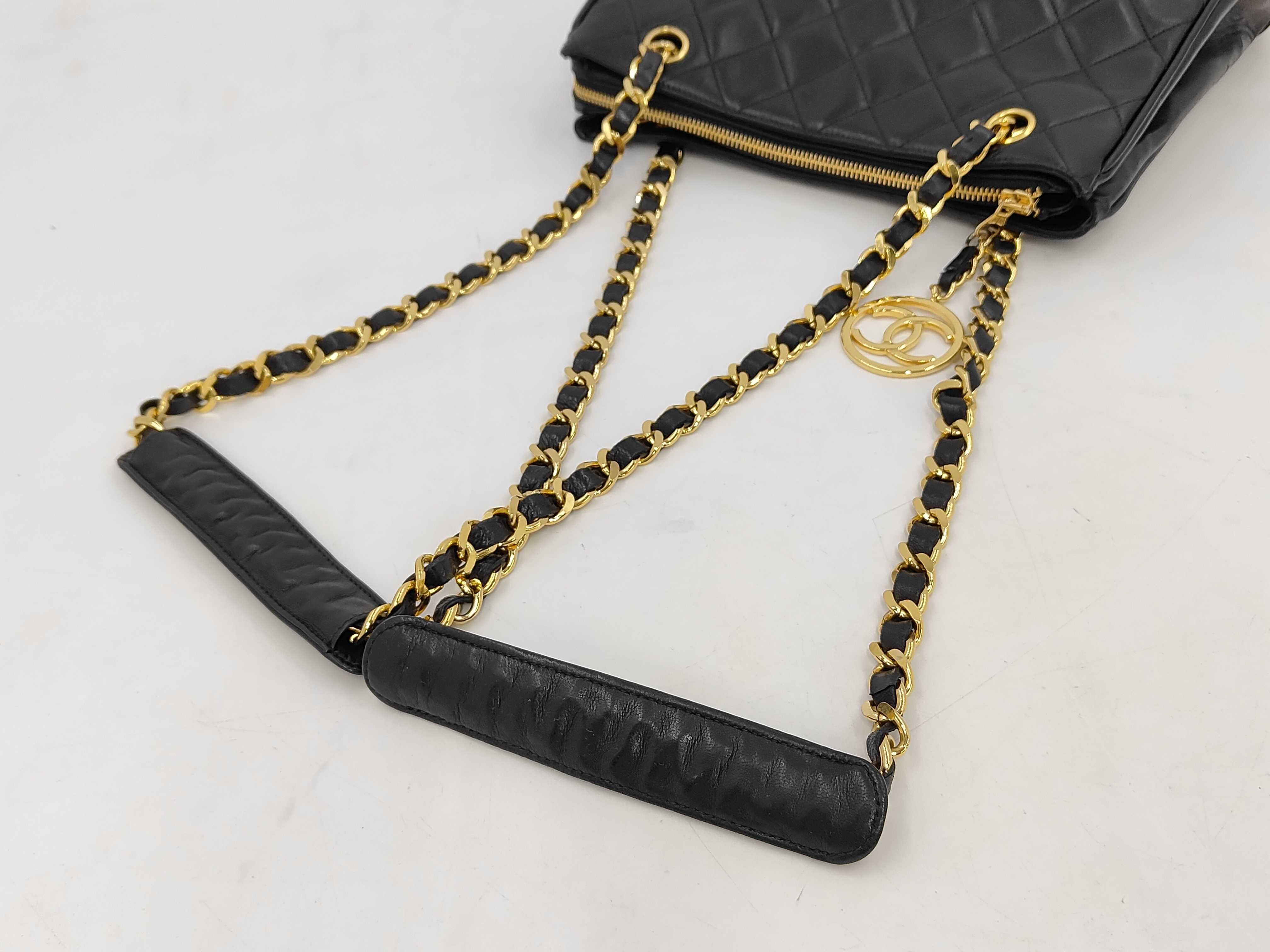 Chain Shoulder Bag, Matelassé Lambskin — view 3