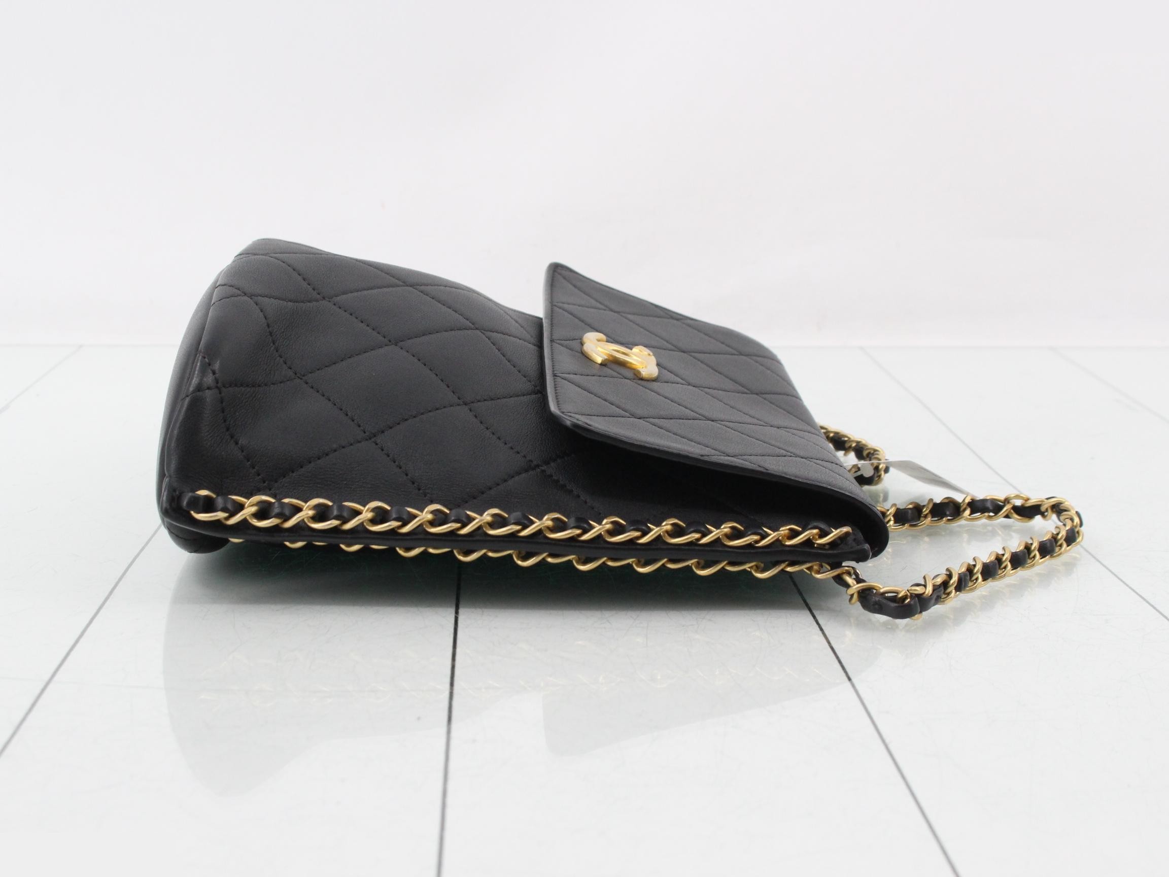 Leather Coco Mark Chain Shoulder Bag — view 3