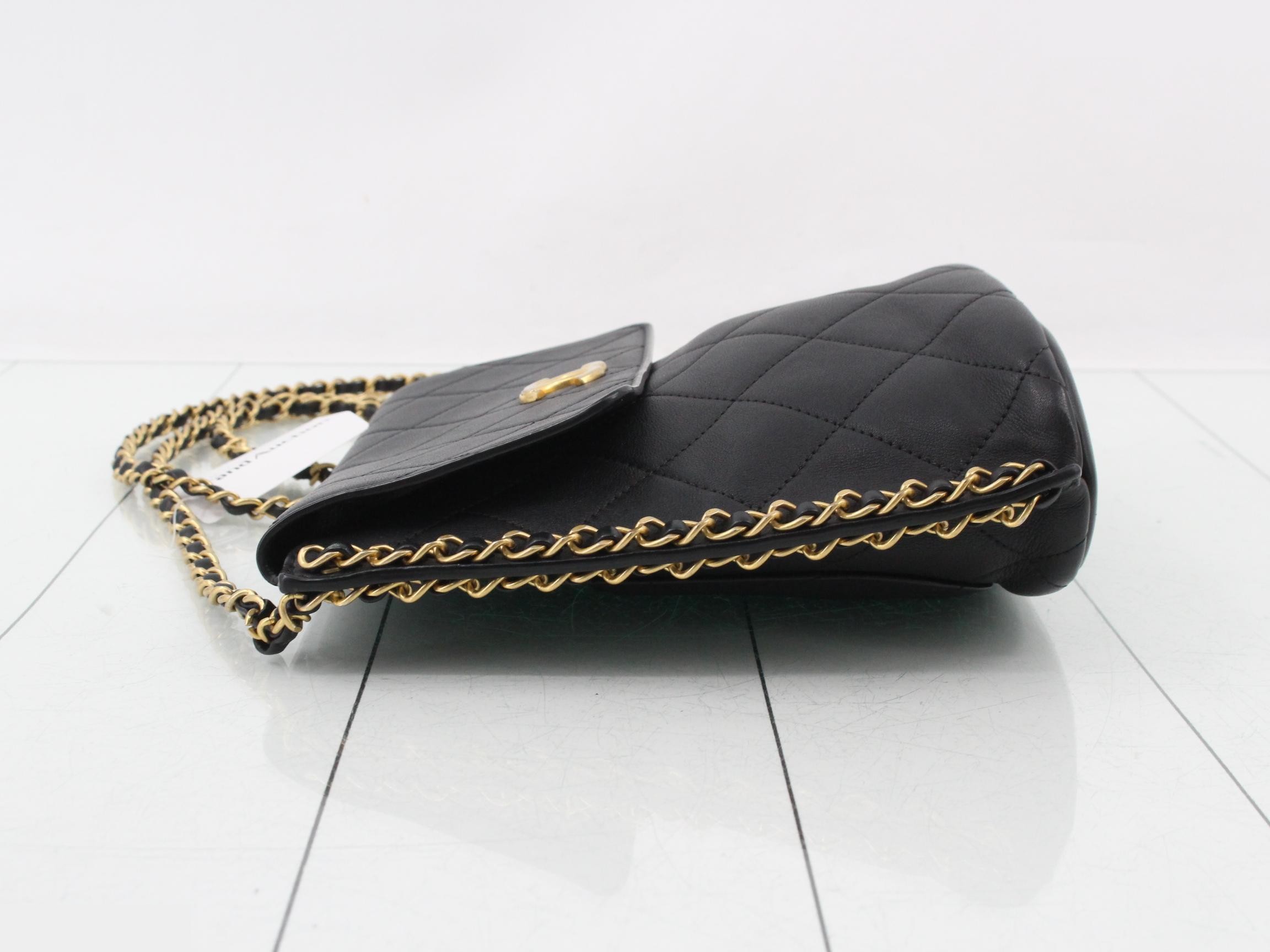 Leather Coco Mark Chain Shoulder Bag — view 4