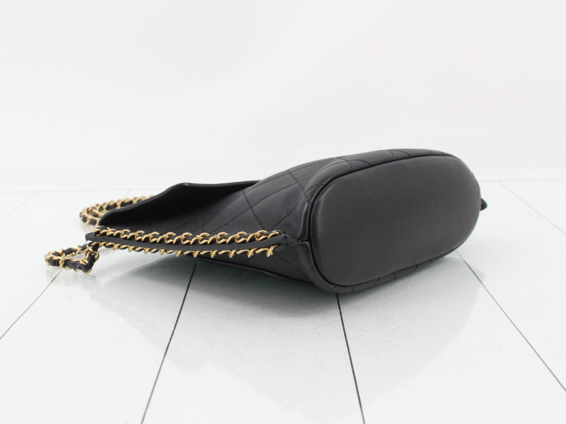 Leather Coco Mark Chain Shoulder Bag — view 5