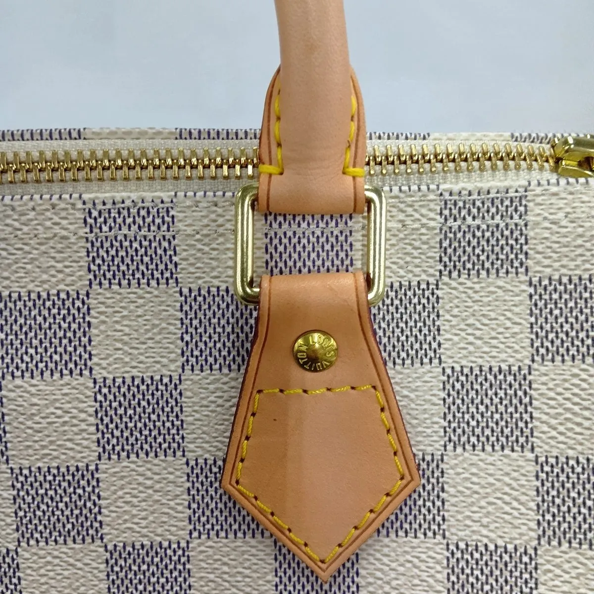 Damier Azur Speedy 25 N41534 SP3087 White (Cadena lock is difficult to open) — view 11