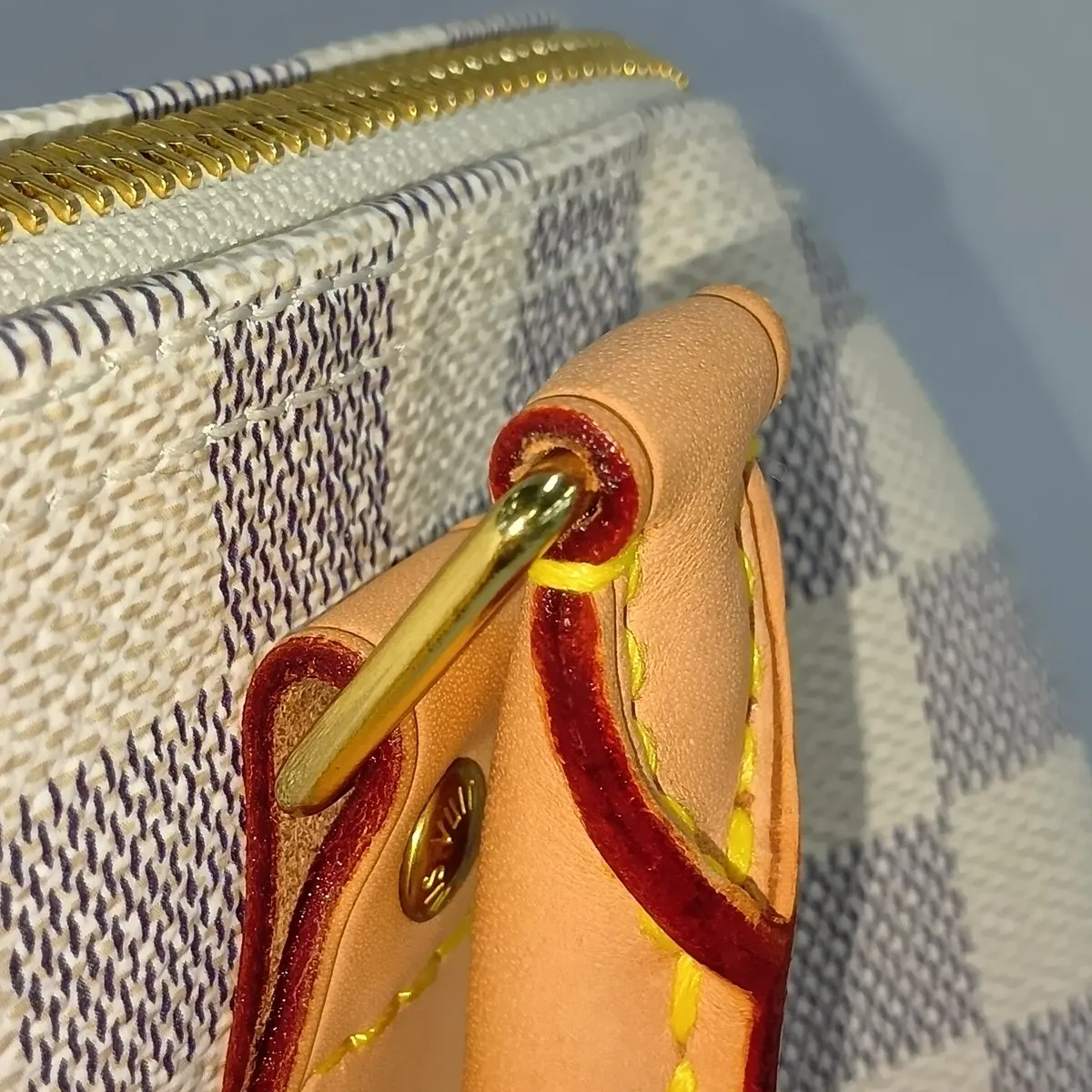 Damier Azur Speedy 25 N41534 SP3087 White (Cadena lock is difficult to open) — view 12