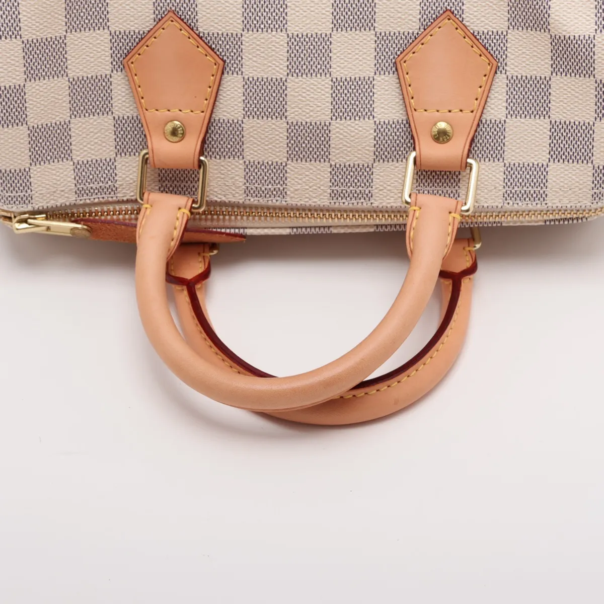Damier Azur Speedy 25 N41534 SP3087 White (Cadena lock is difficult to open) — view 5