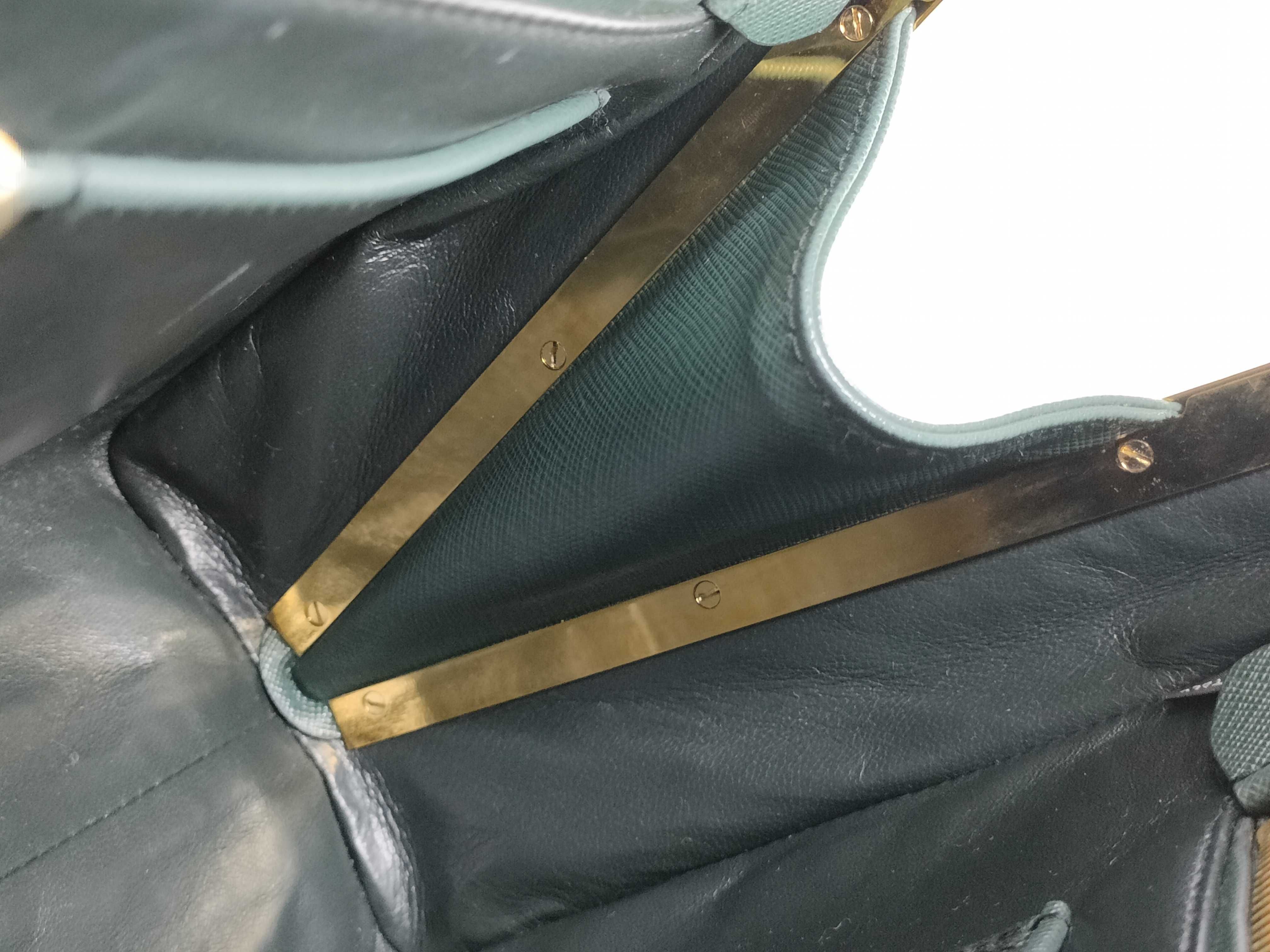 Saffiano Leather Handbag Green Handbag — view 11