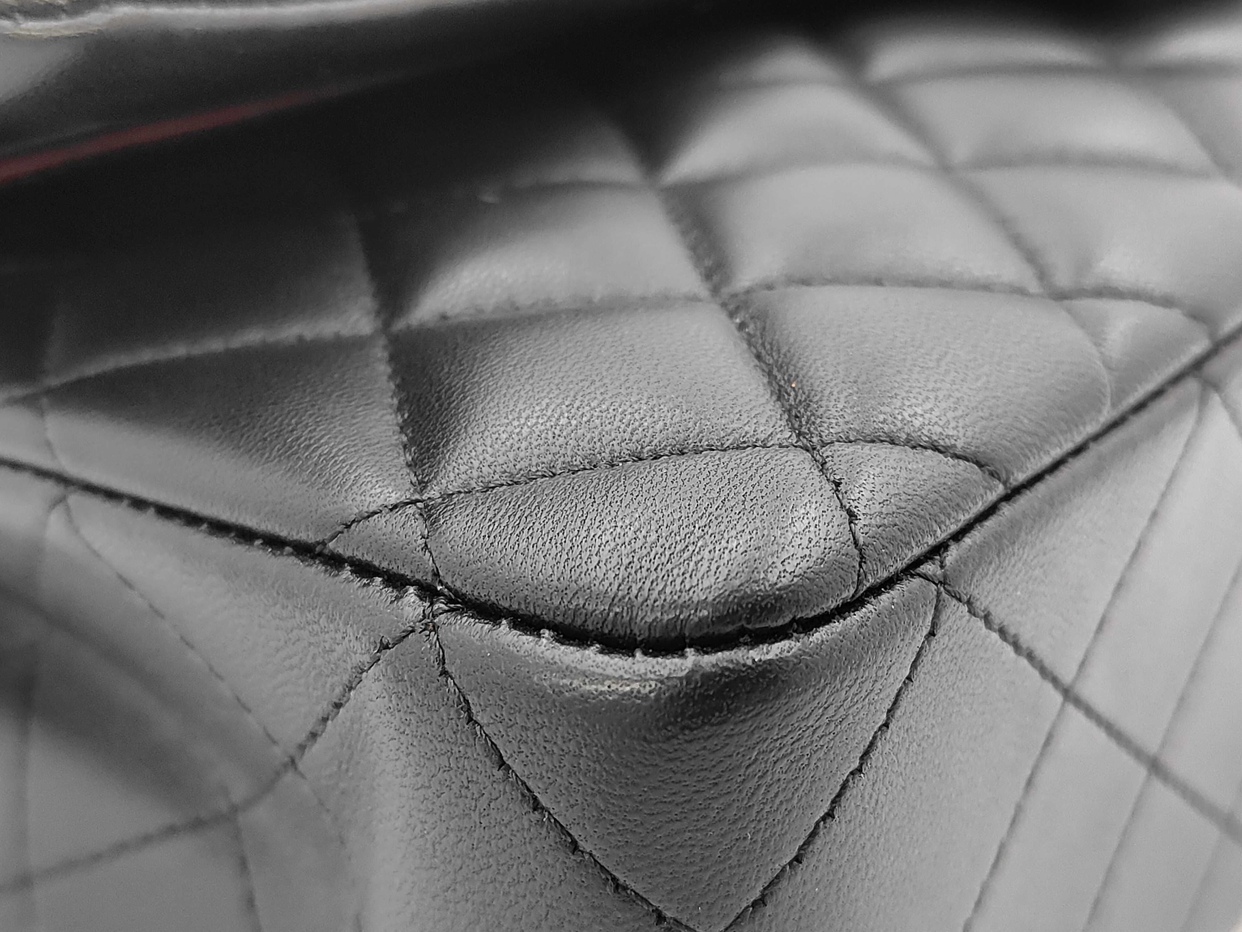 Matelassé 25 Double Flap Lambskin Black Chain Shoulder Bag — view 6