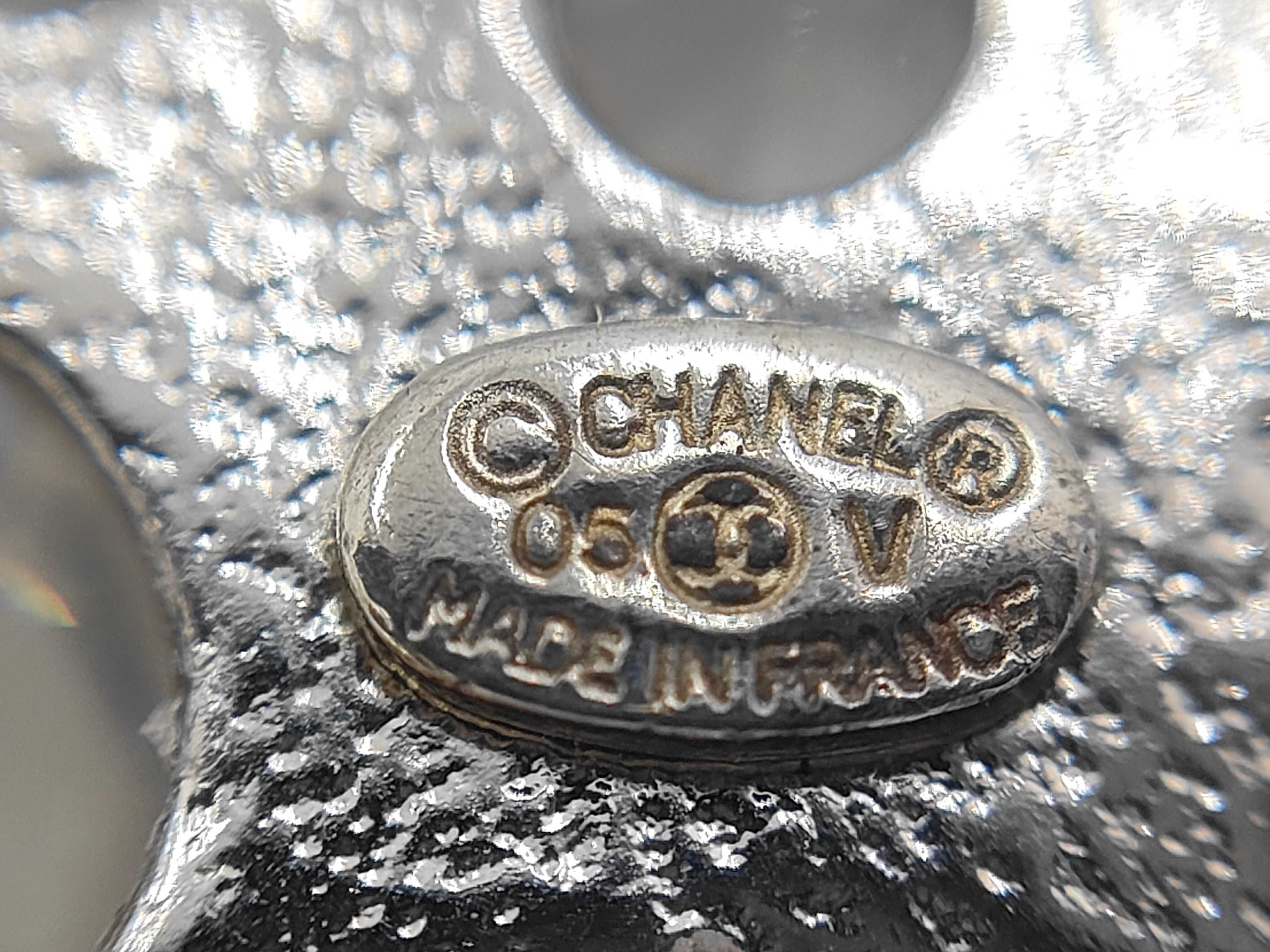 Coco Mark Rhinestone Brooch (with markings) — view 5