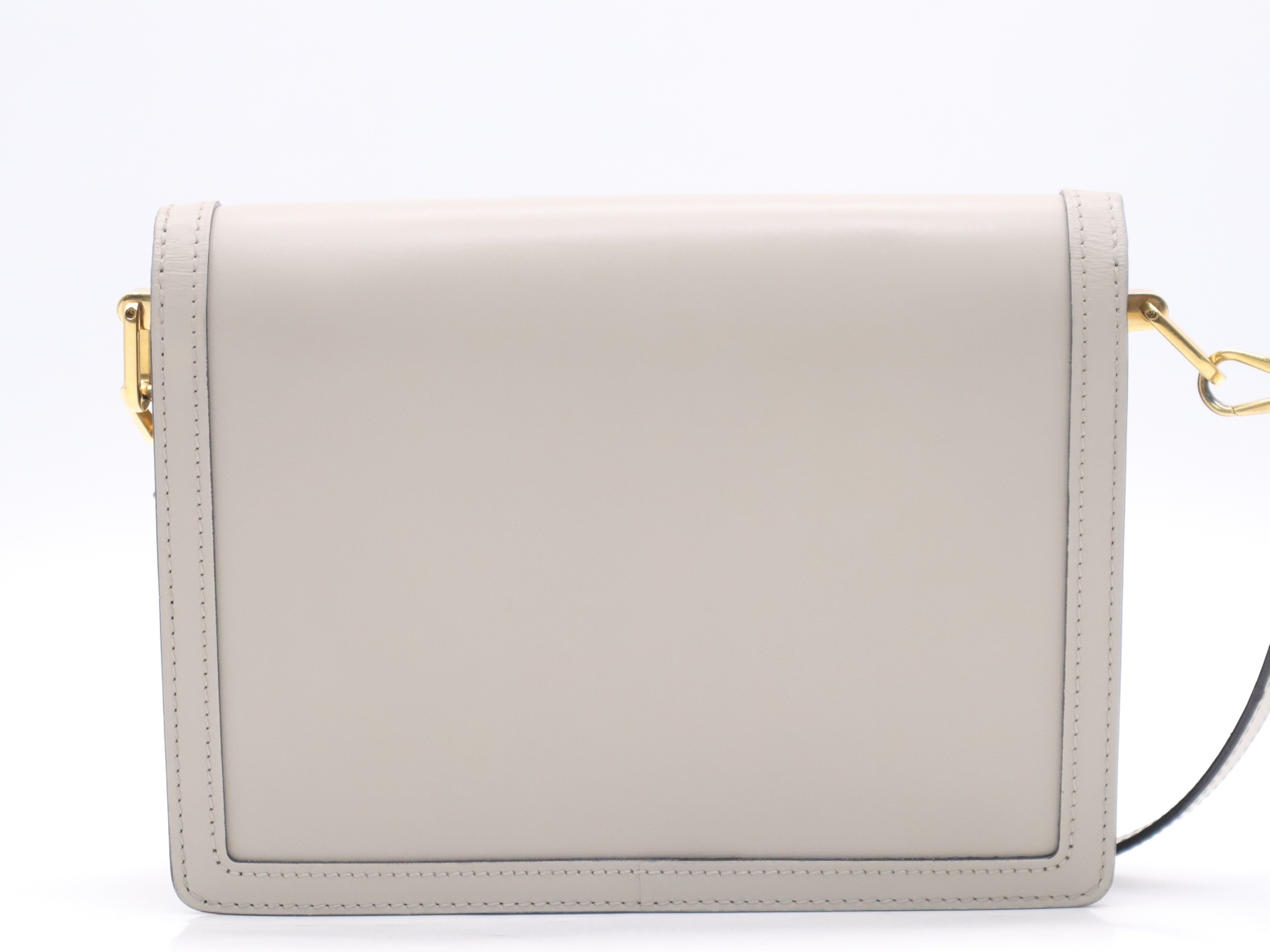 Calf Leather Dauphine MINI Grey Gold Hardware Shoulder Bag with Shoulder Strap — view 2