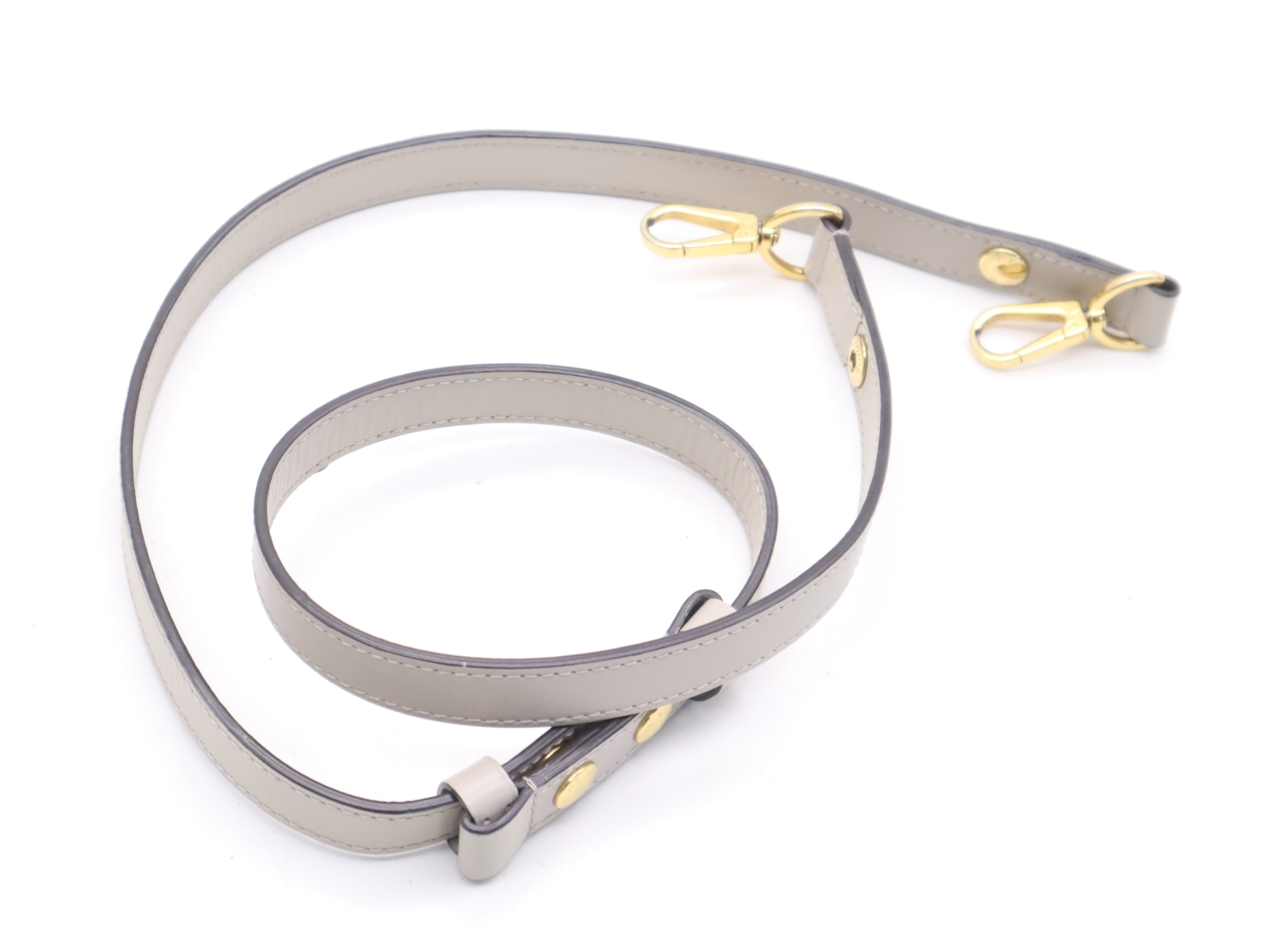 Calf Leather Dauphine MINI Grey Gold Hardware Shoulder Bag with Shoulder Strap — view 14