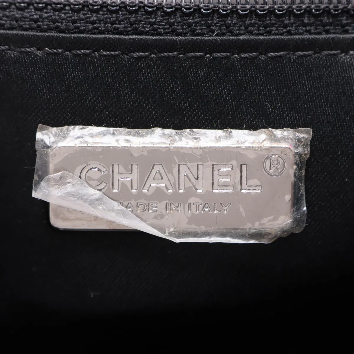 Chocolate Bar Sequin Single Flap Double Chain Bag, Black x Silver, Silver Hardware, Item Number 28299793 (Serial Number 28) — view 9
