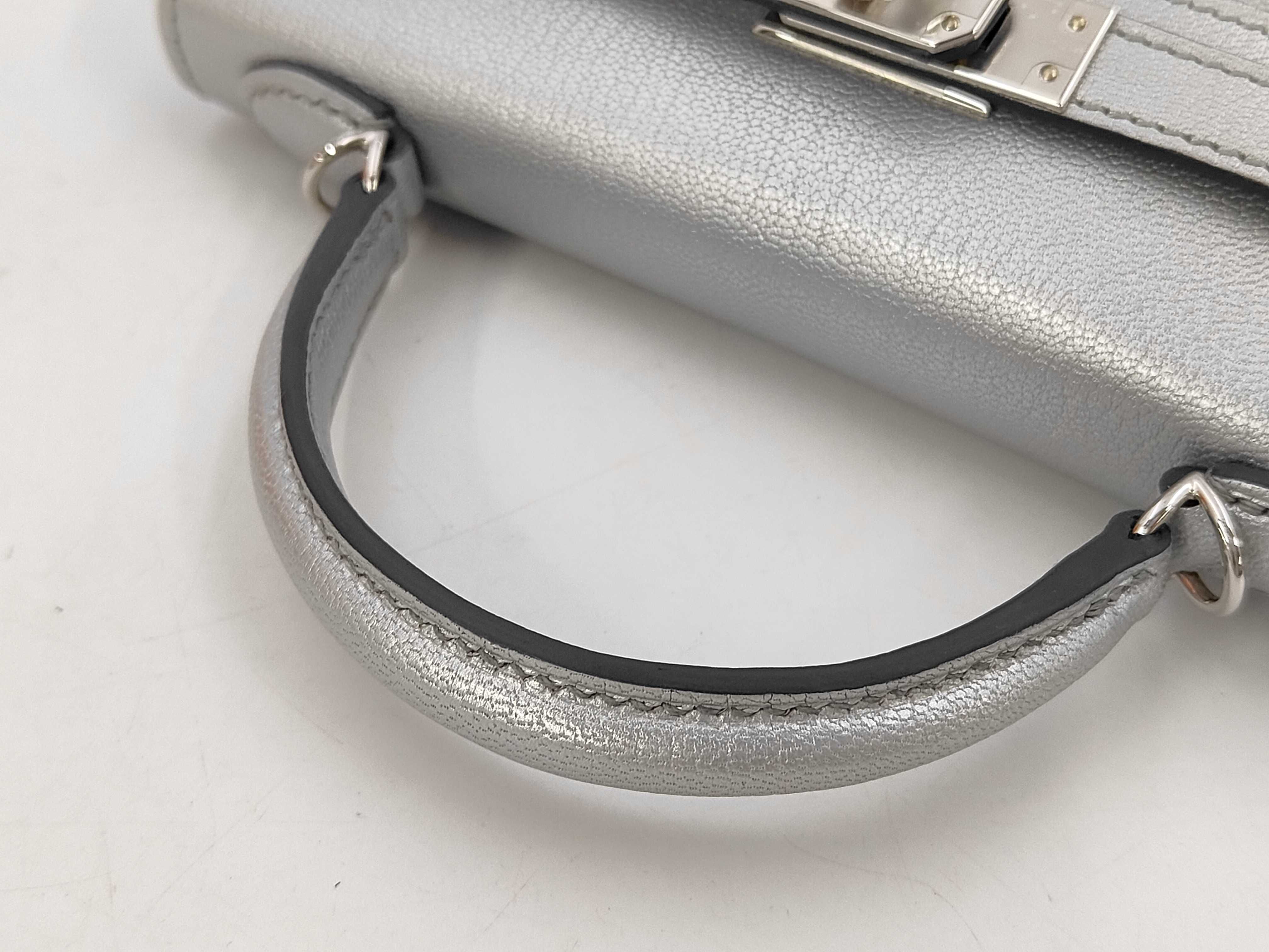 Mini Kelly Argent Silver K Stamp Handbag — view 3