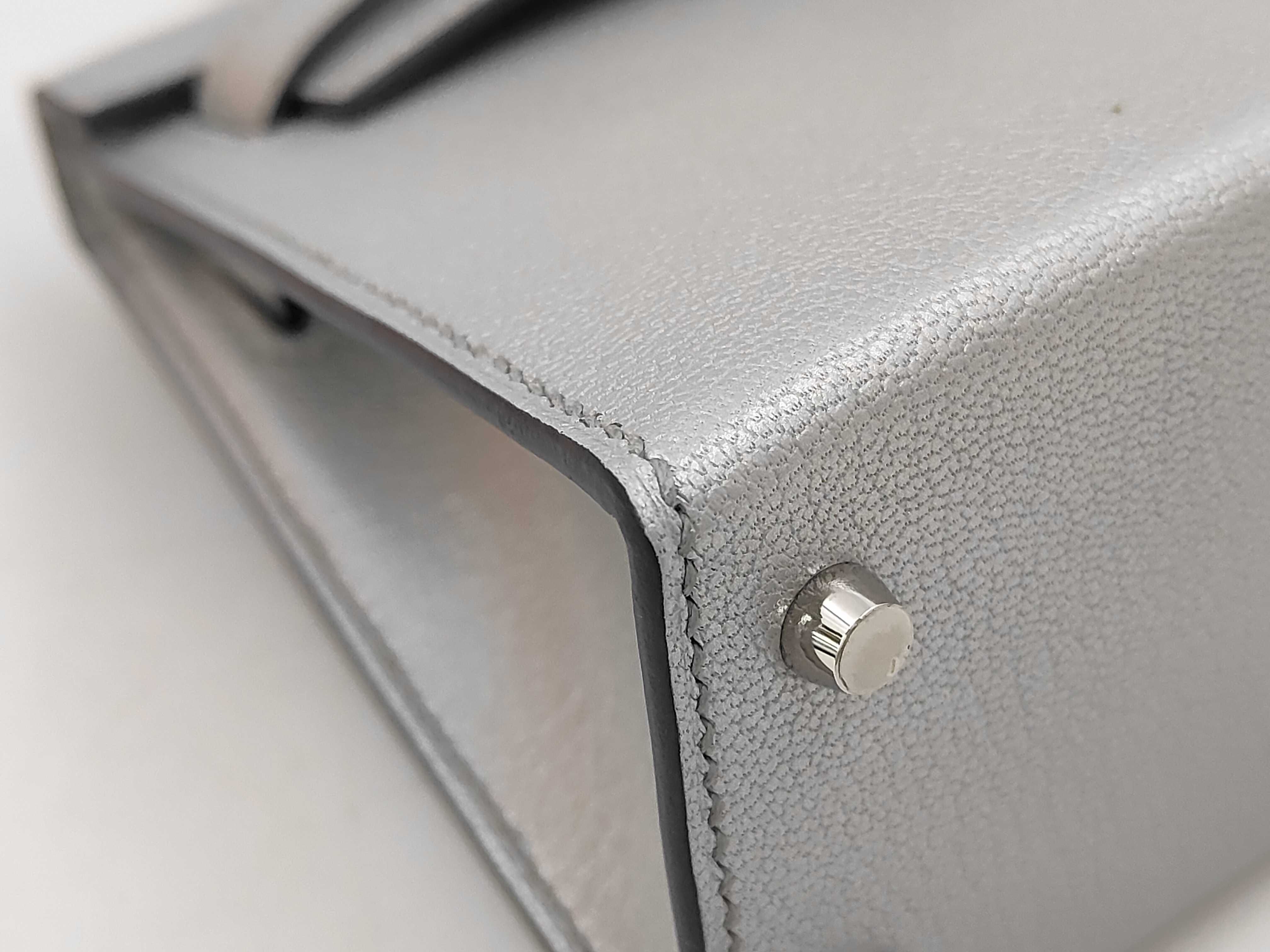 Mini Kelly Argent Silver K Stamp Handbag — view 6