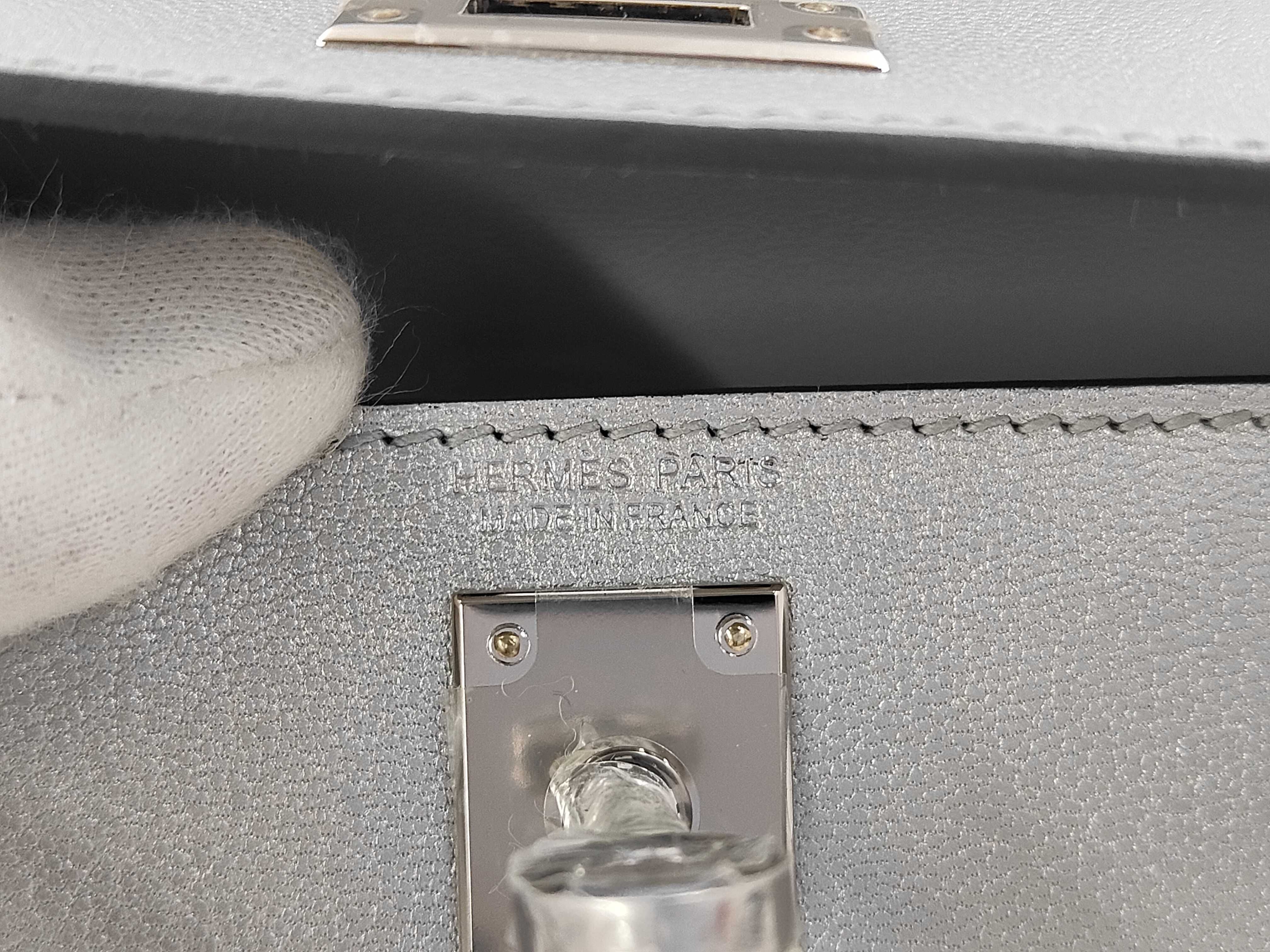 Mini Kelly Argent Silver K Stamp Handbag — view 9