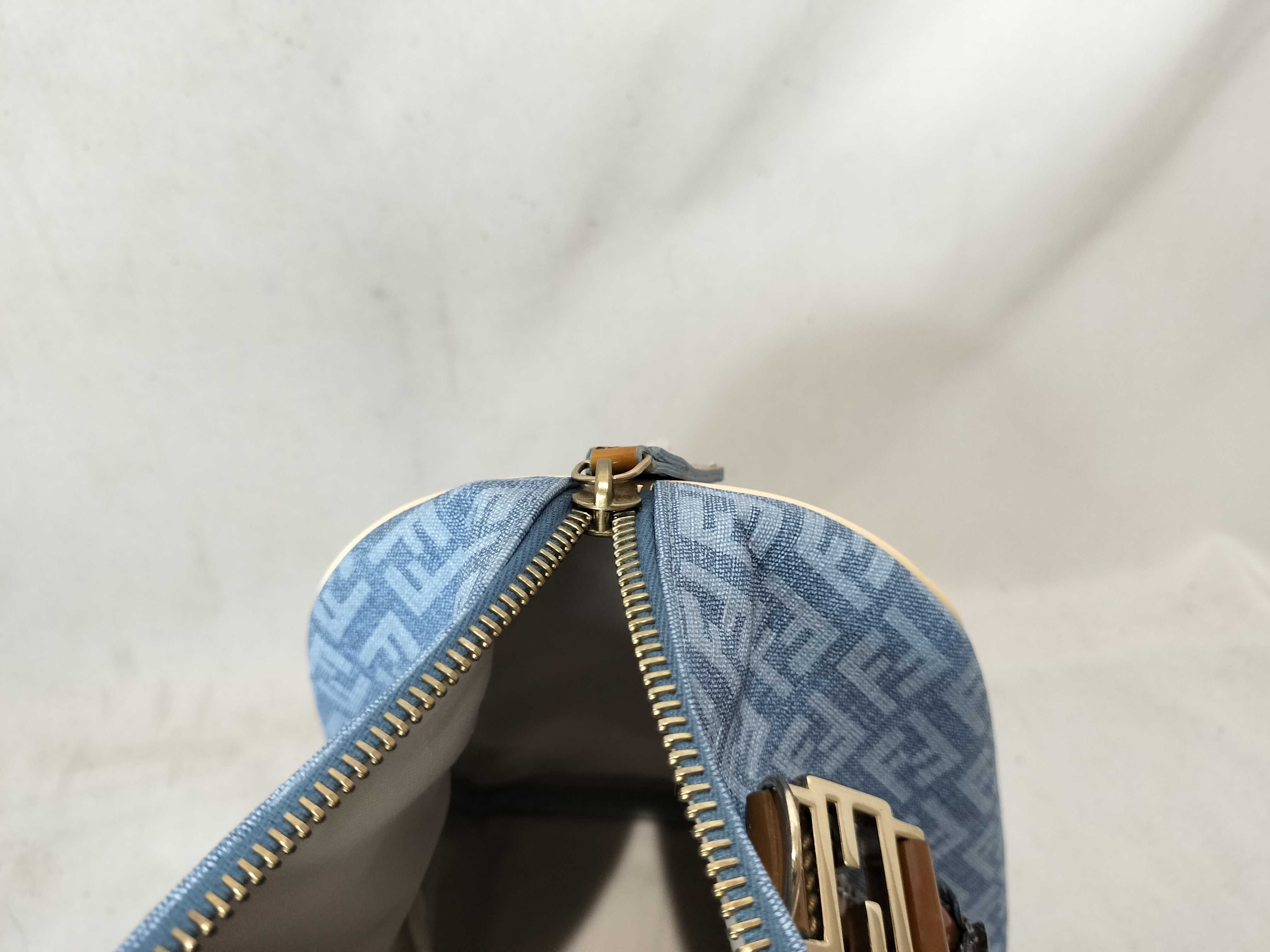 Mamma Hardware Denim Canvas Mini Boston Handbag — view 12