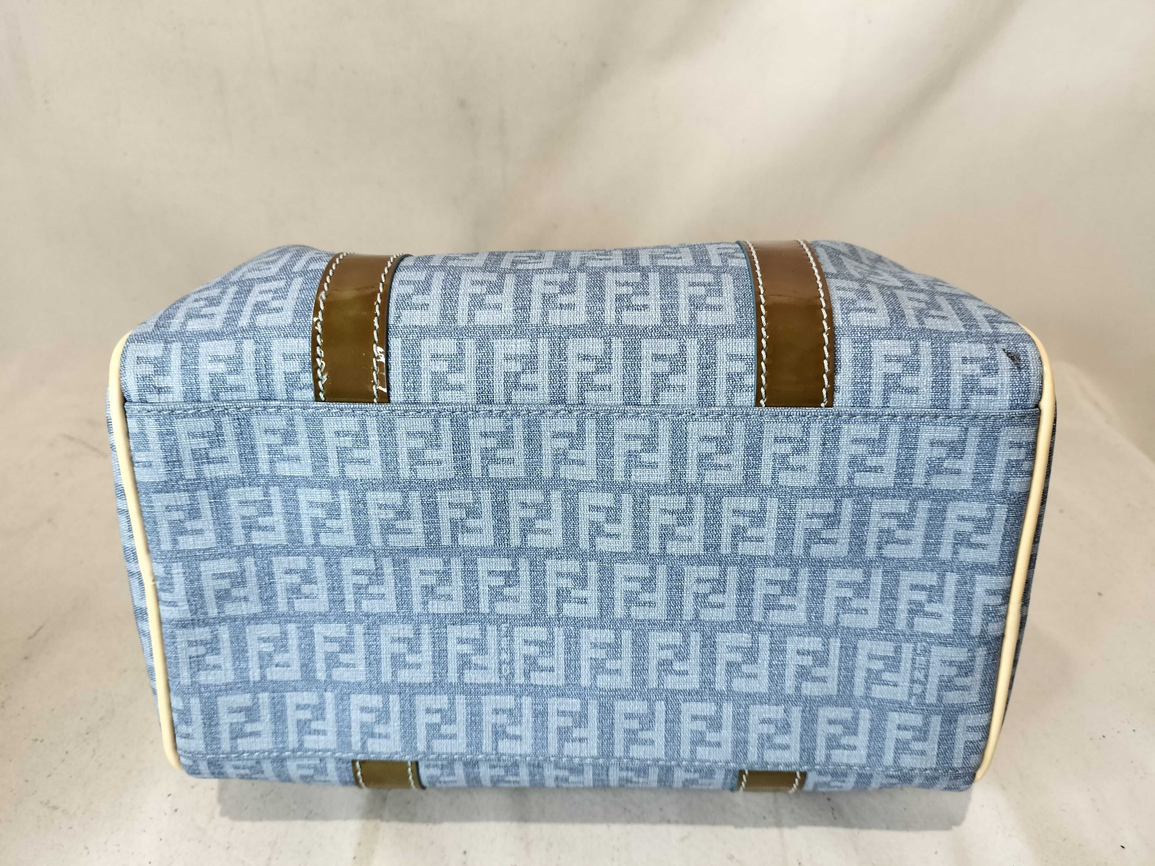 Mamma Hardware Denim Canvas Mini Boston Handbag — view 7