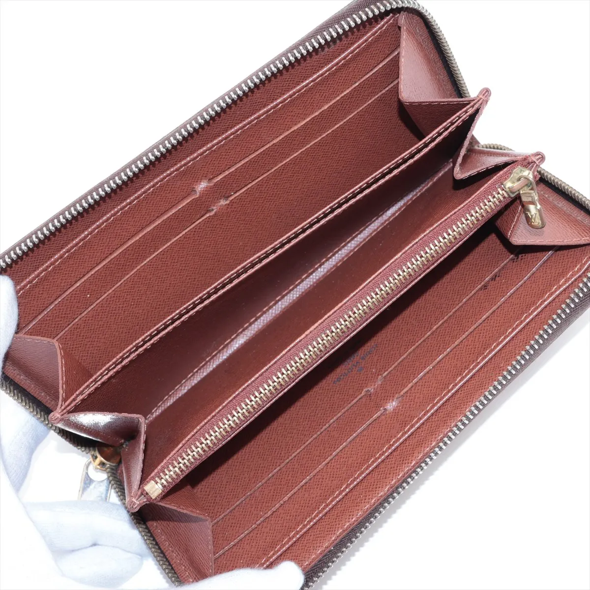 Monogram Zippy Wallet M60017 CA1026 Brown Round Zip Wallet — view 3