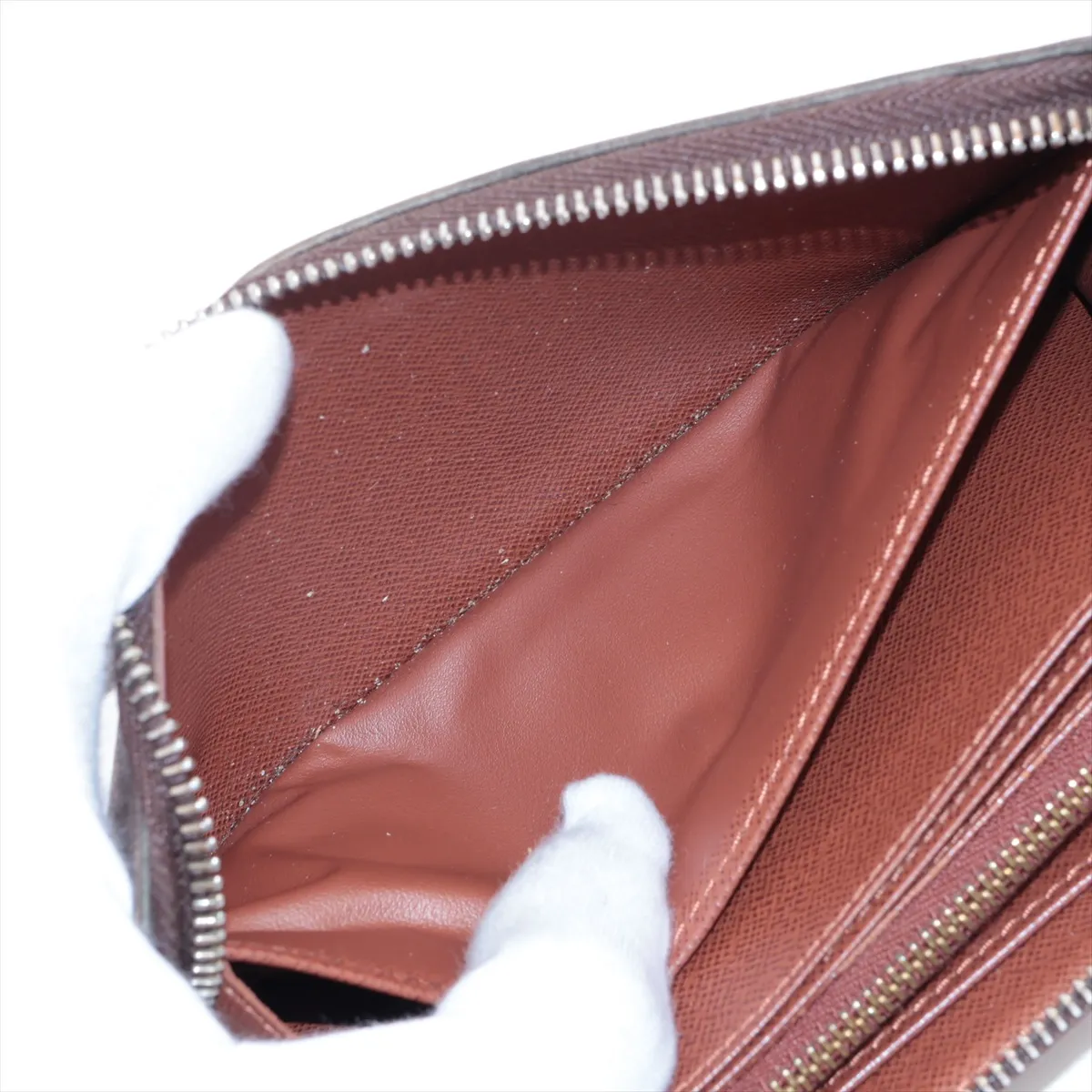 Monogram Zippy Wallet M60017 CA1026 Brown Round Zip Wallet — view 4