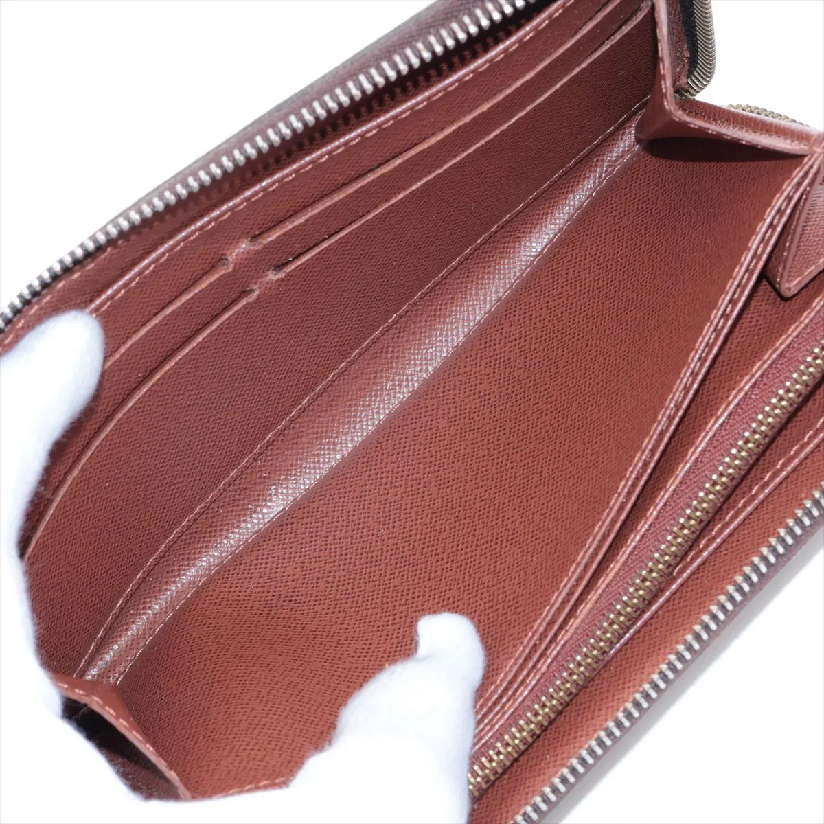 Monogram Zippy Wallet M60017 CA1026 Brown Round Zip Wallet — view 5