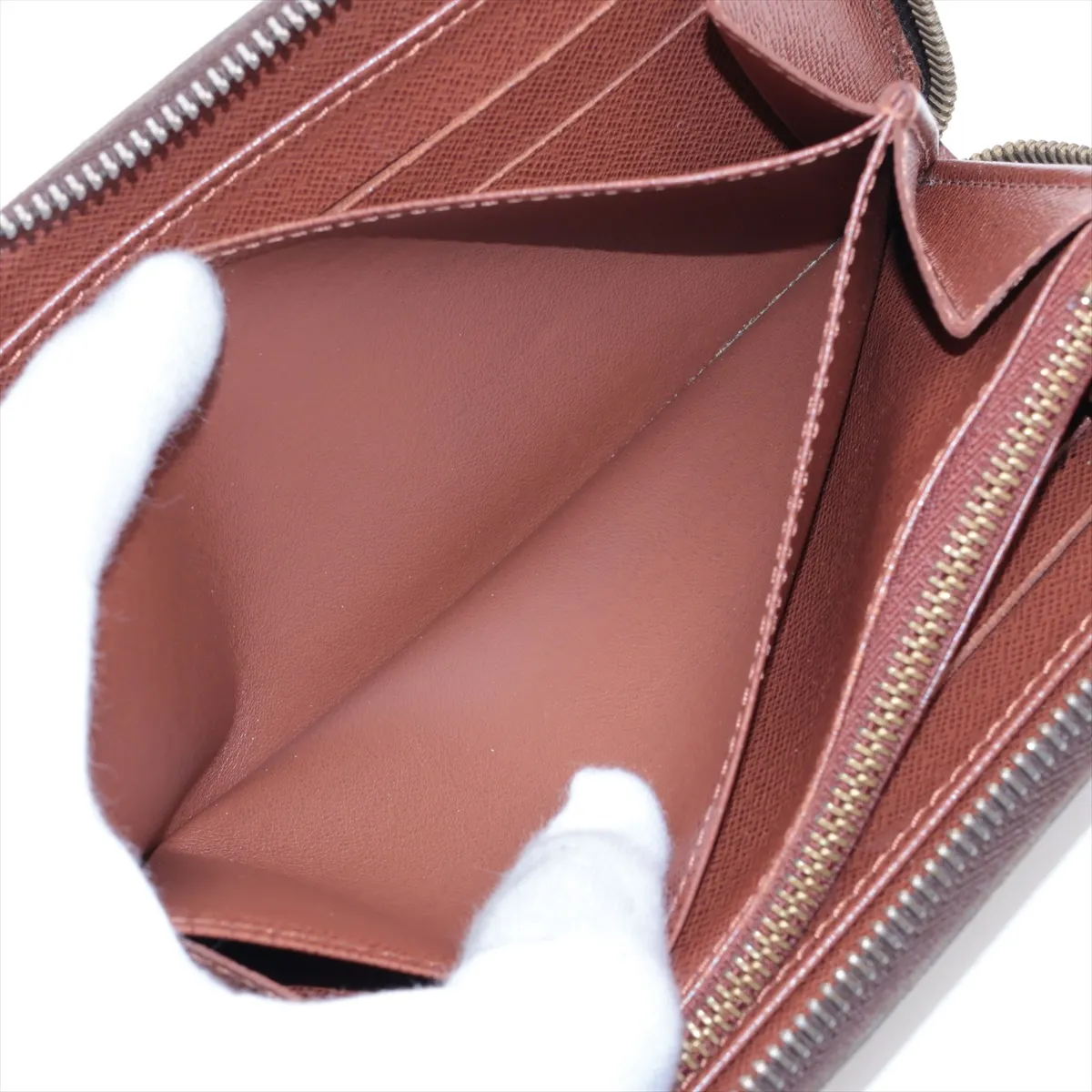 Monogram Zippy Wallet M60017 CA1026 Brown Round Zip Wallet — view 6