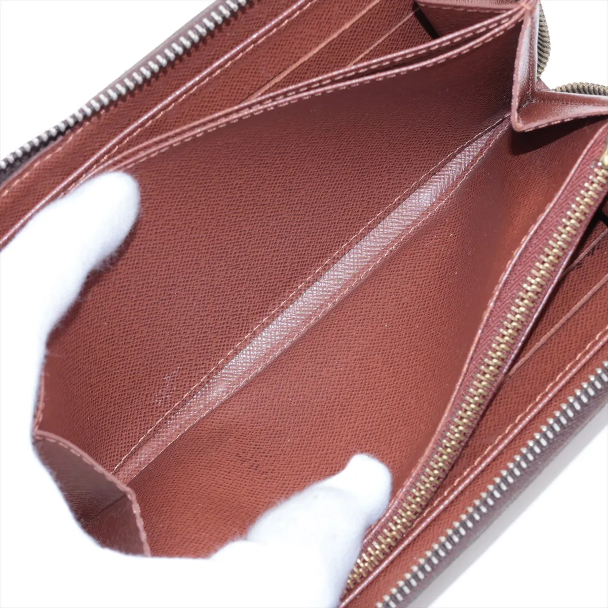 Monogram Zippy Wallet M60017 CA1026 Brown Round Zip Wallet — view 7