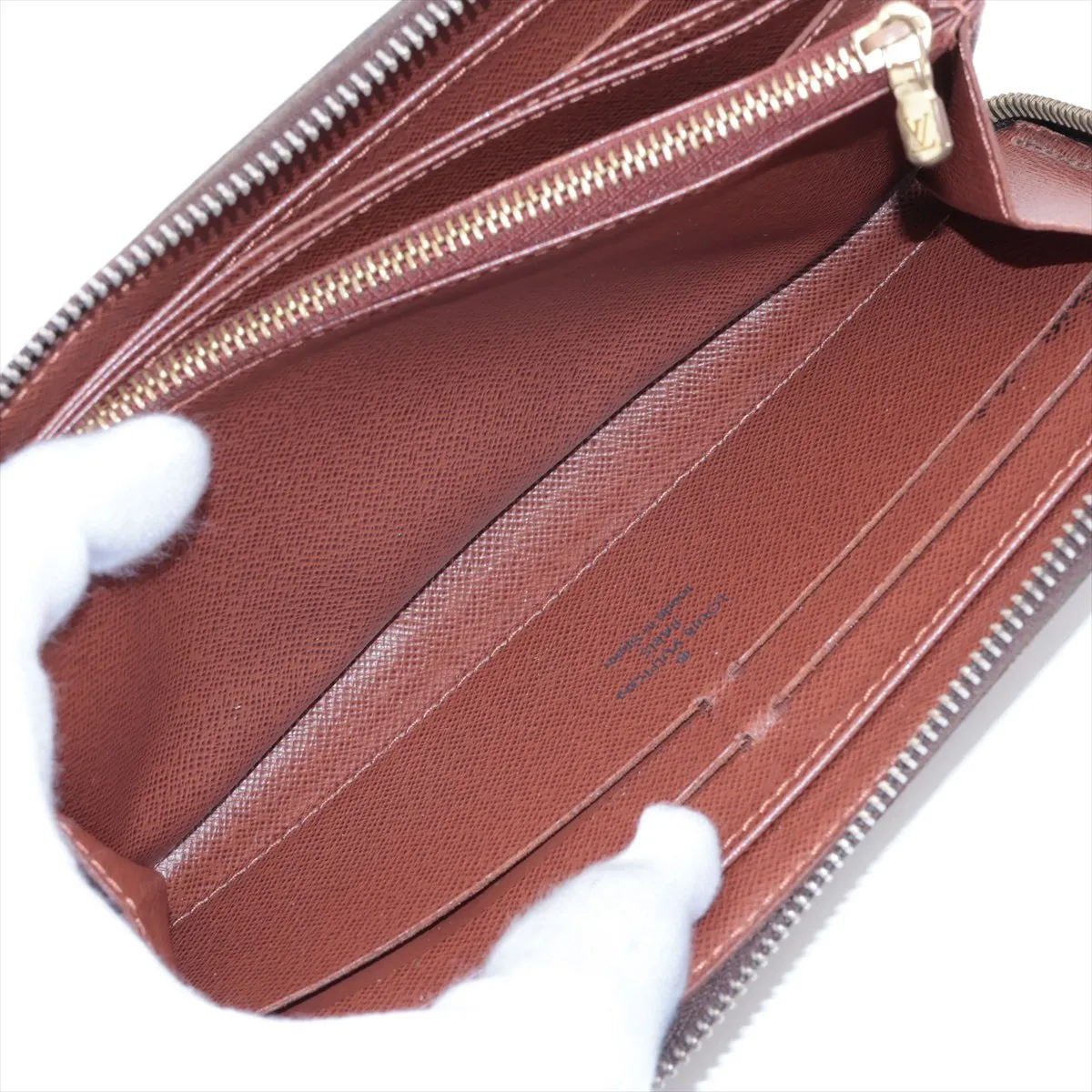 Monogram Zippy Wallet M60017 CA1026 Brown Round Zip Wallet — view 8