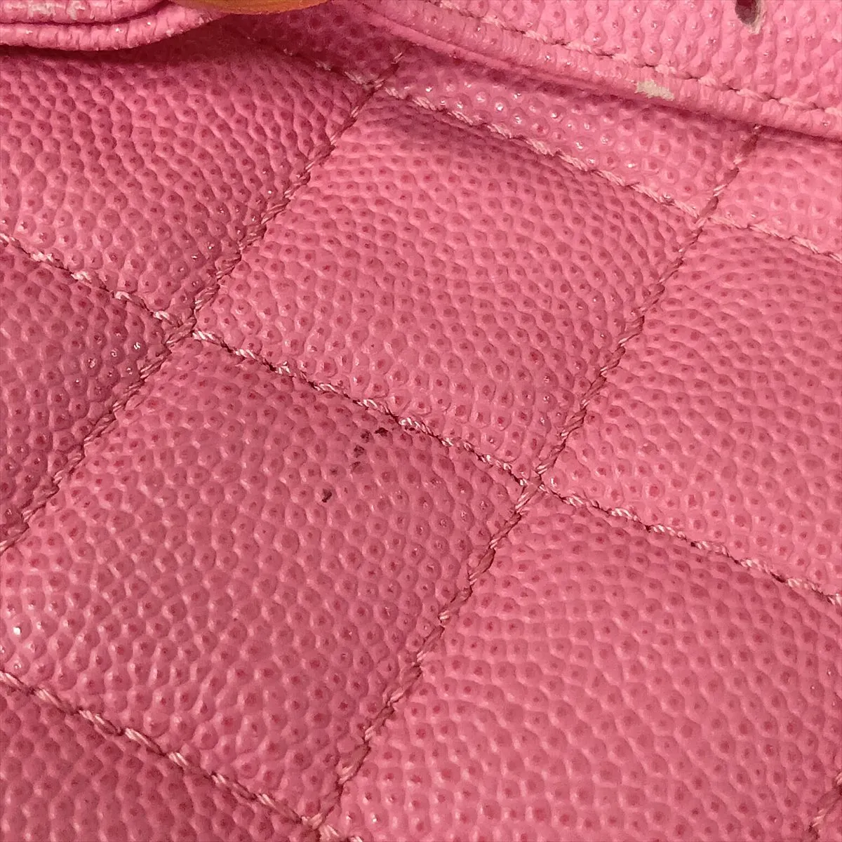 Matelassé Caviar Skin Chain Backpack, Pink with Gold Hardware, 26925387, Serial Number 26 — view 14