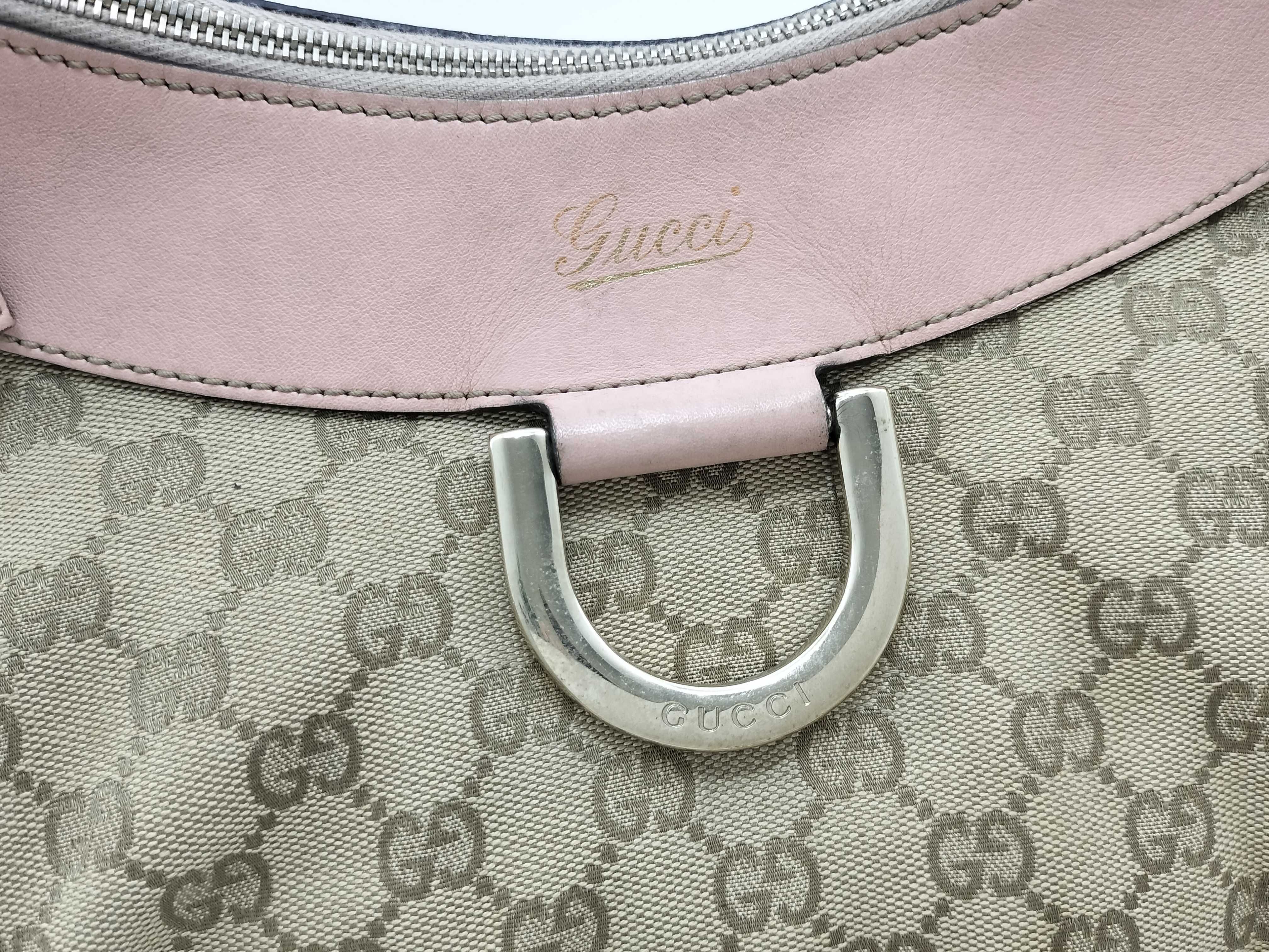 GG Canvas Pink Canvas GG Monogram D-Buckle Underarm Bag Shoulder Bag — view 9