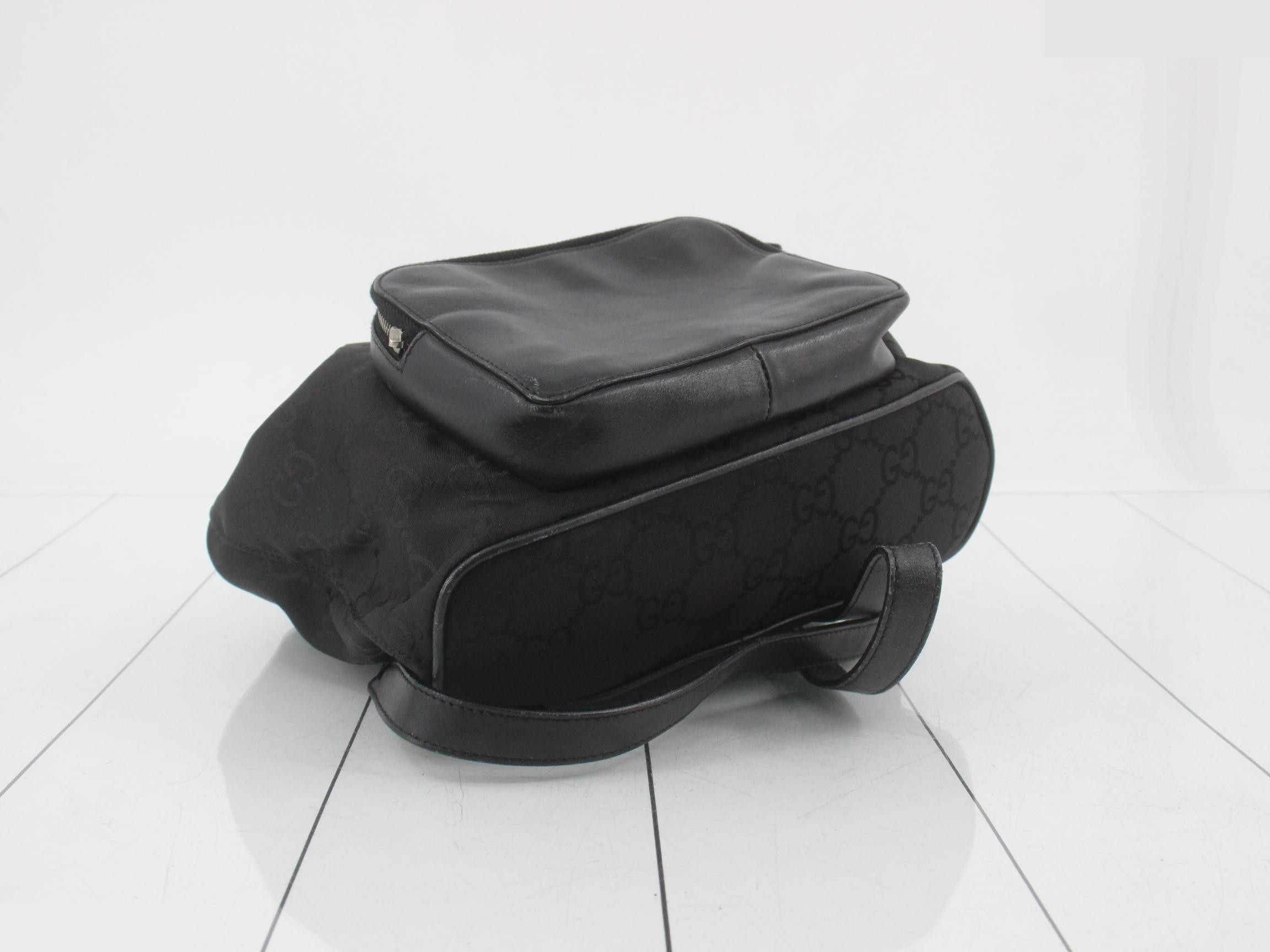 GG Canvas Backpack, Black — view 5
