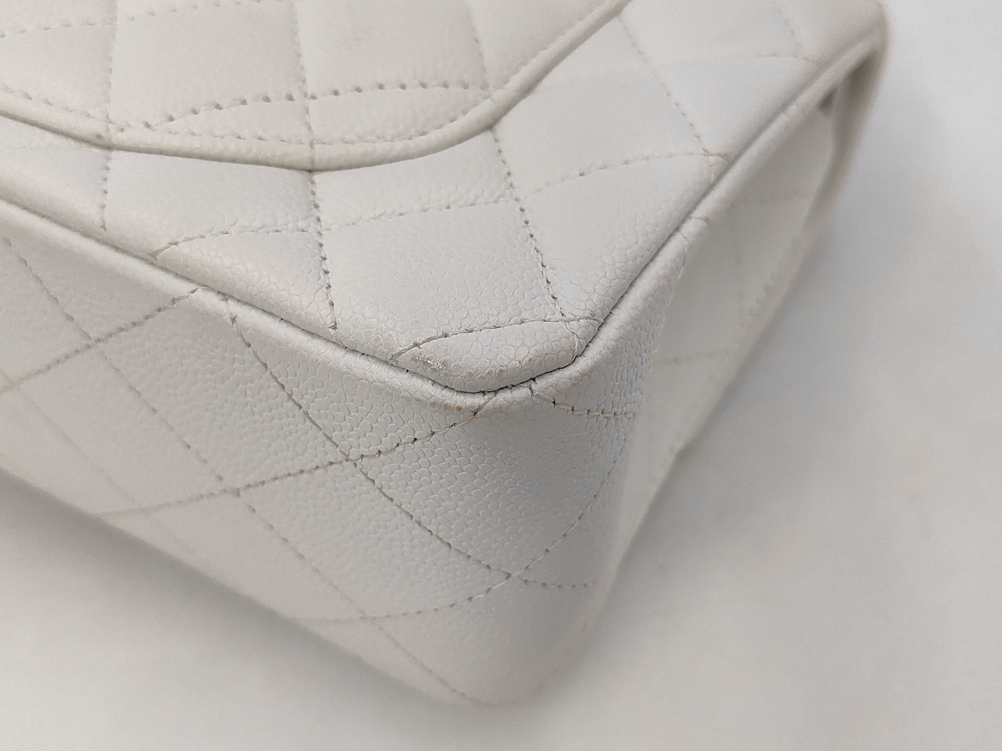Matelassé Double Flap Caviar Skin Shoulder Bag — view 3