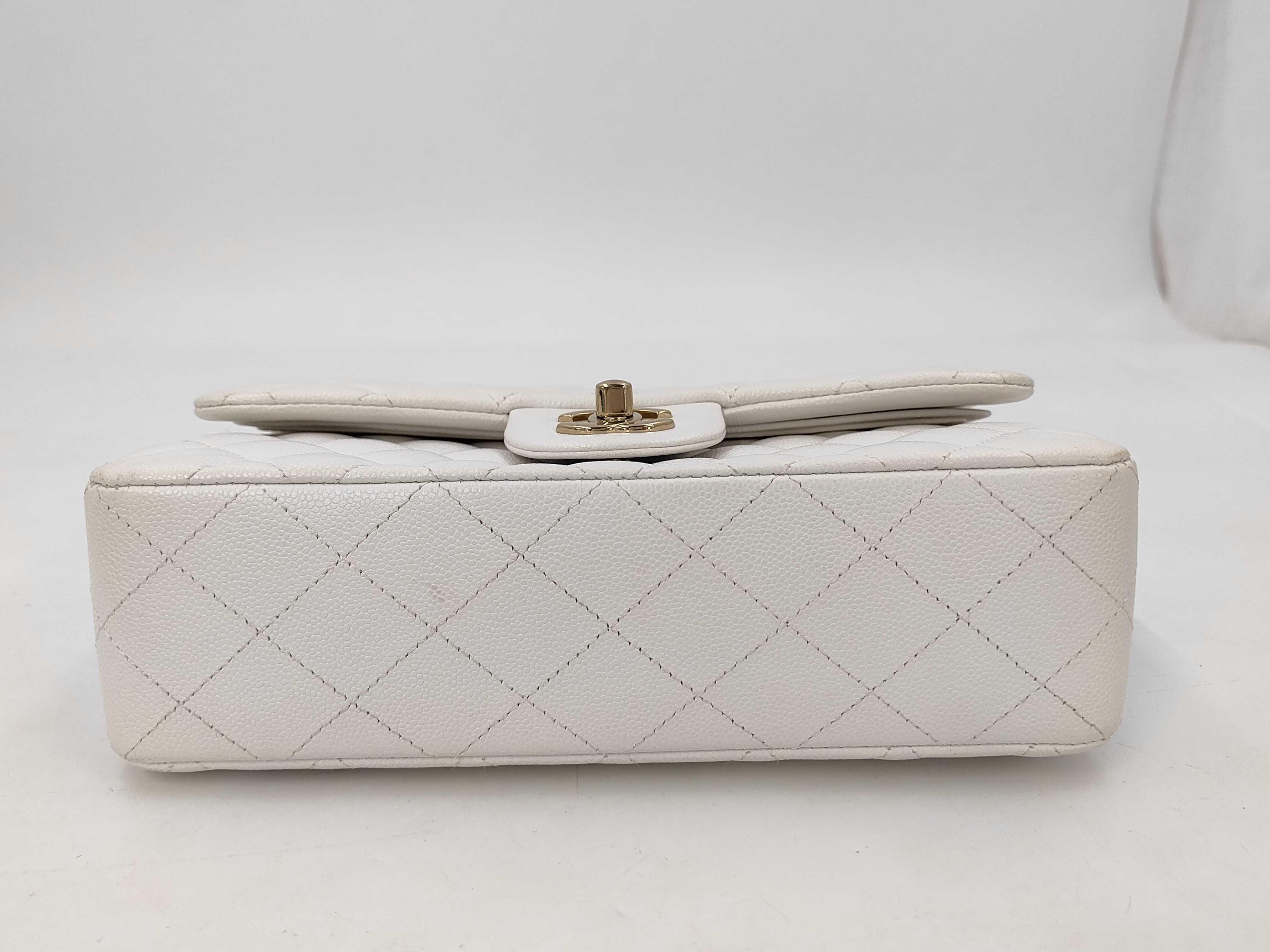 Matelassé Double Flap Caviar Skin Shoulder Bag — view 4