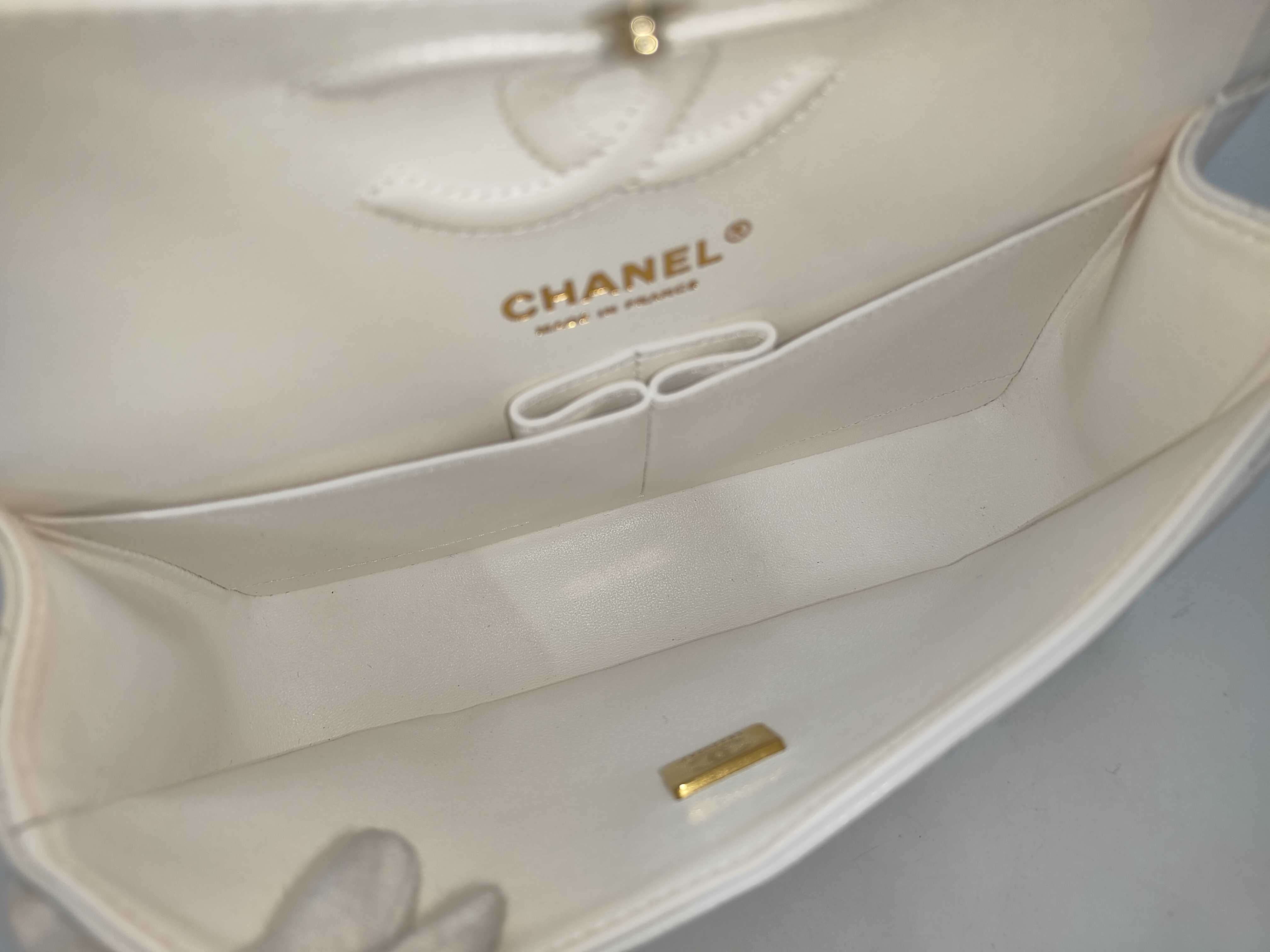 Matelassé Double Flap Caviar Skin Shoulder Bag — view 10