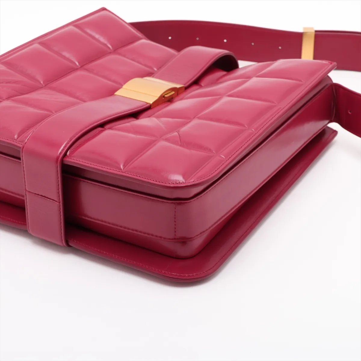 Marie Leather Shoulder Bag, Pink — view 3