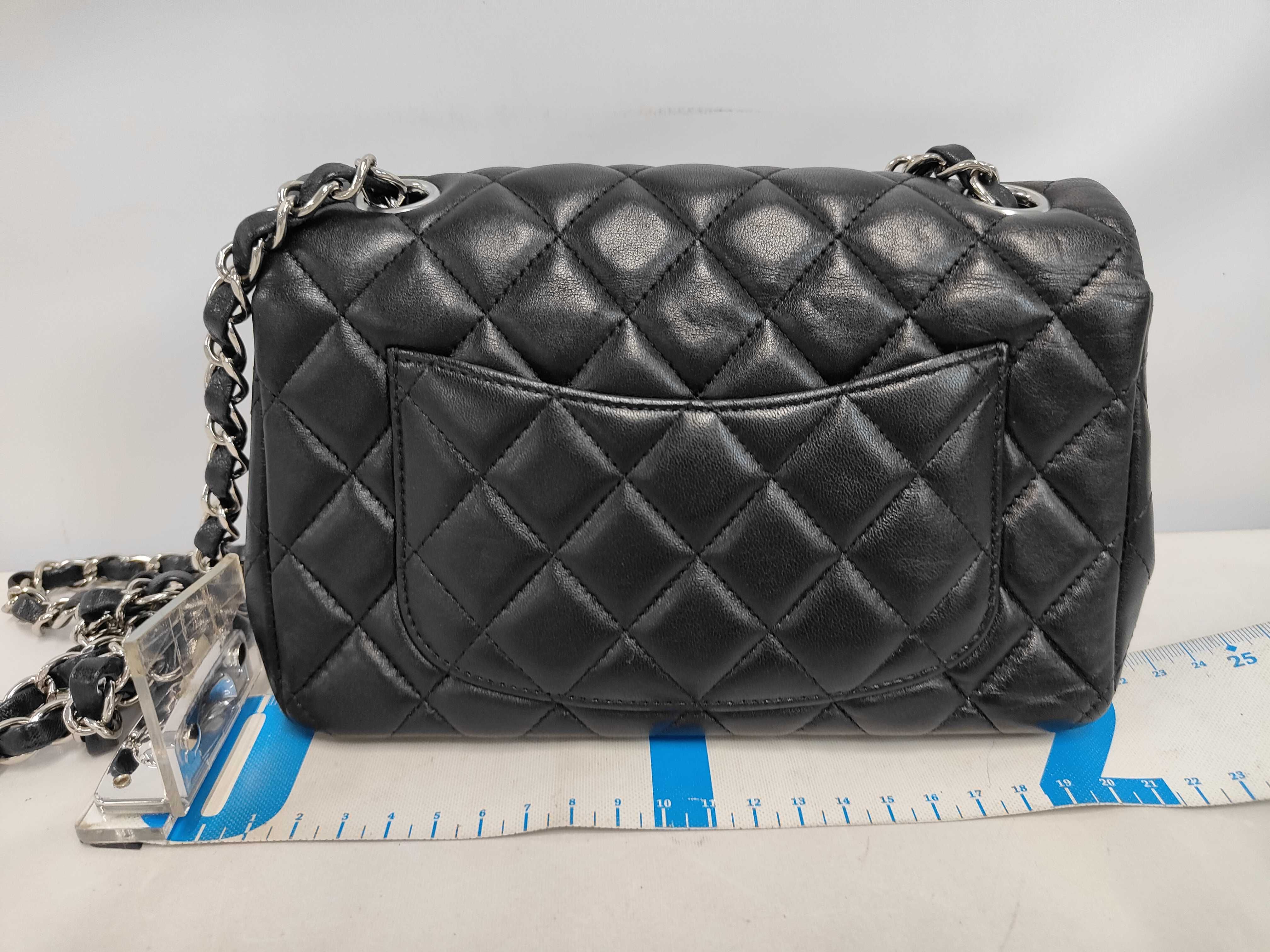 Matelassé 20 Lambskin Silver Hardware Chain Shoulder Bag, Serial Number 28, Black Shoulder Bag — view 2
