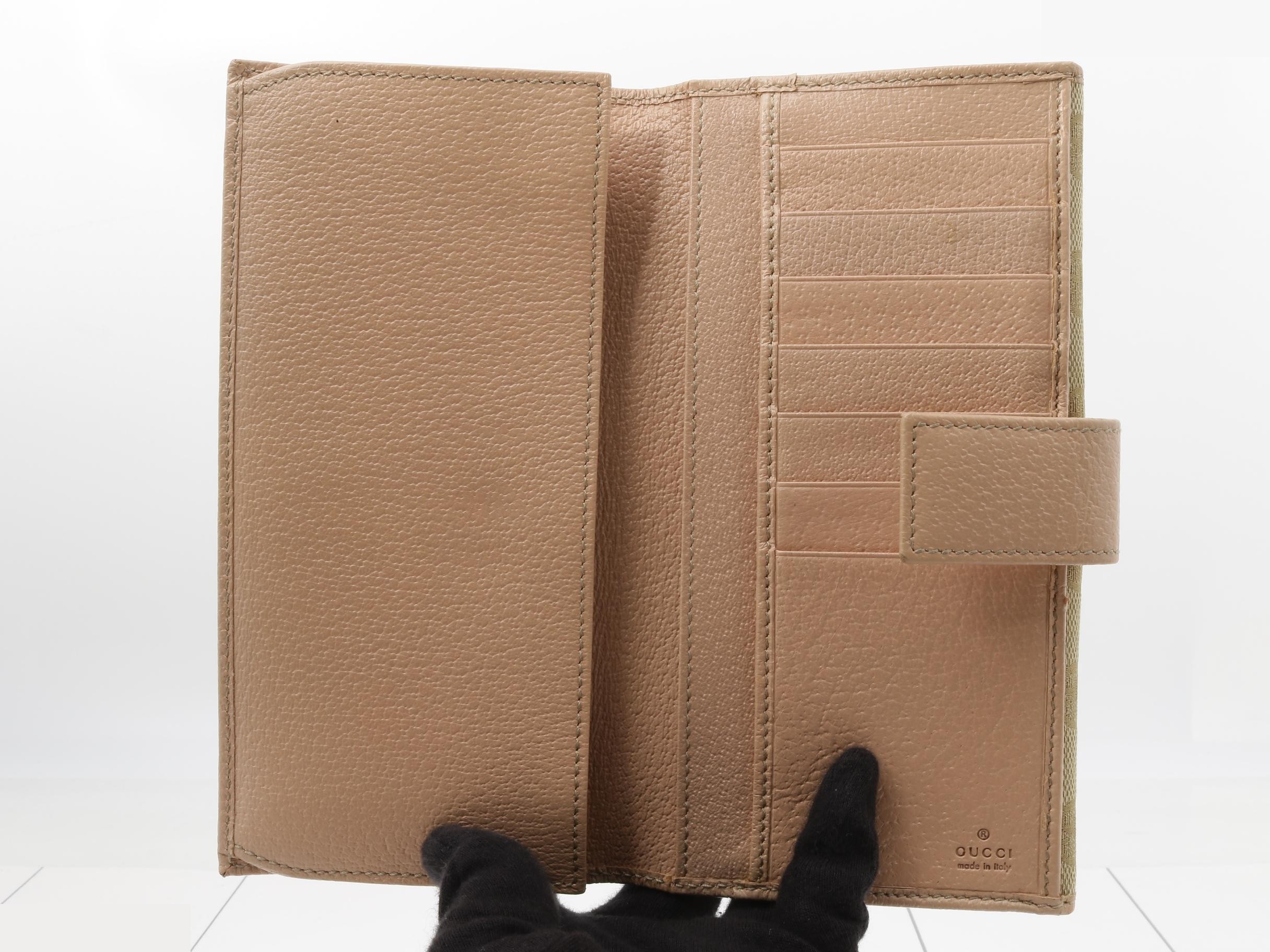 GG Canvas Leather Bi-fold Long Wallet — view 4