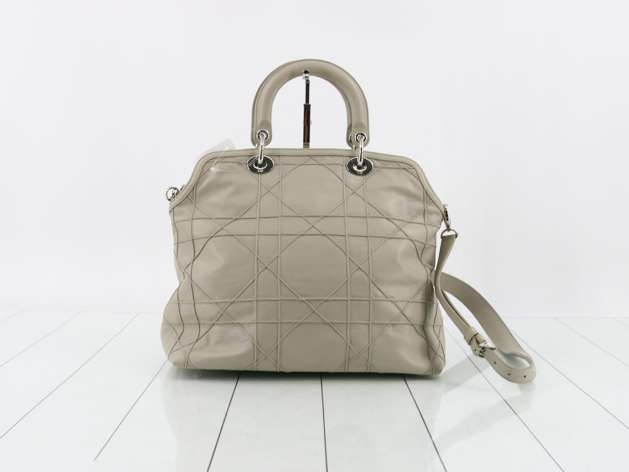 Cannage Granville 2-Way Shoulder Bag, Greige — view 2
