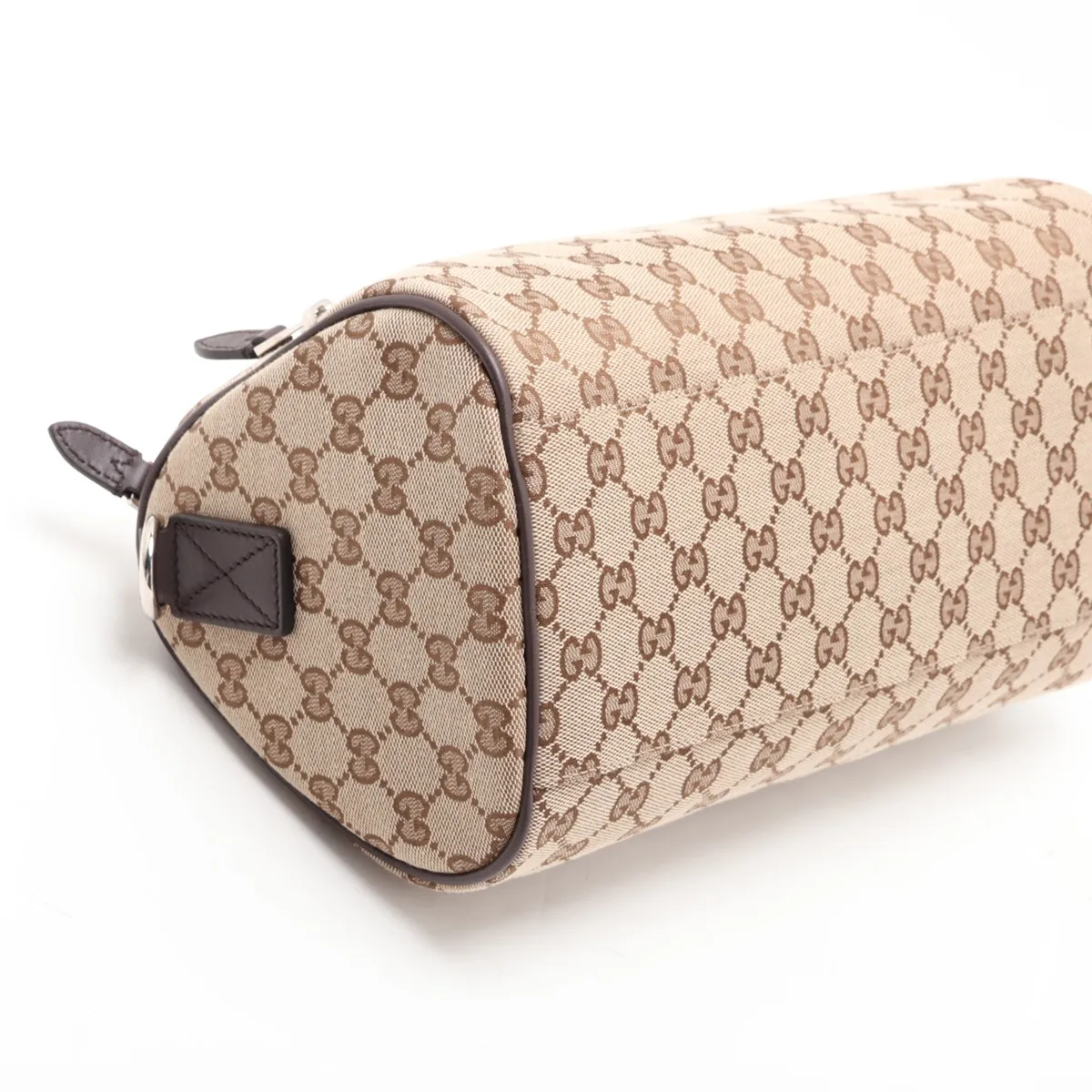 GG Canvas 834455 Canvas x Leather Shoulder Bag Beige x Brown — view 4